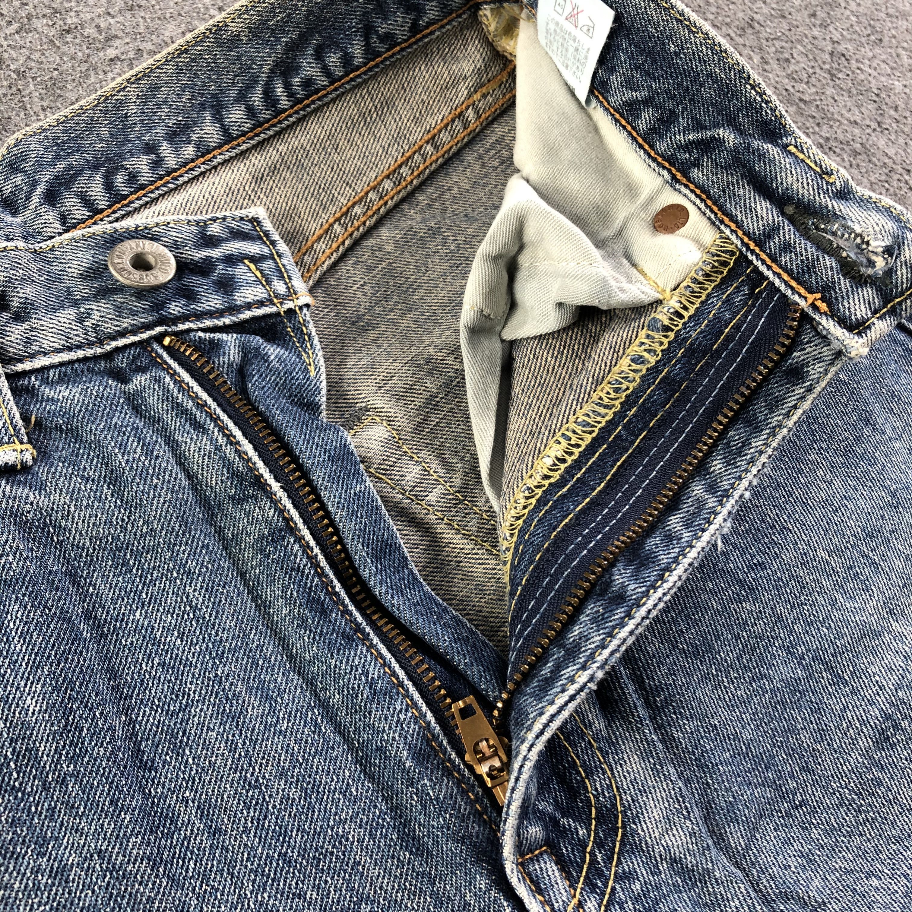 Japanese Brand Vintage Bobson Selvedge Jeans Faded Blue Denim -J2834 Size US 26 / EU 42 - 7 Thumbnail