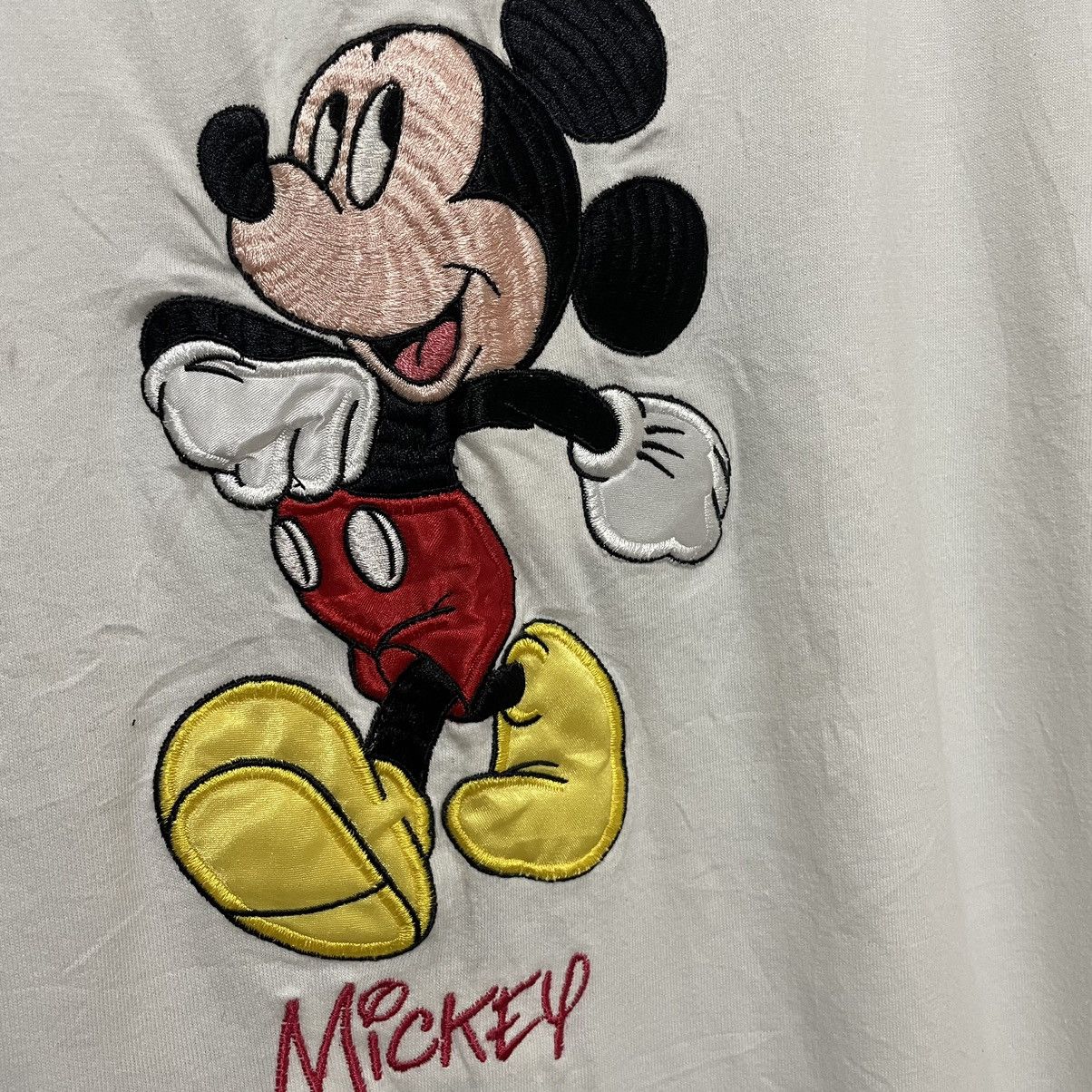 Disney × Mickey Mouse × Vintage 90s Disney Embroidery Mickey Mouse T Shirt Size US S / EU 44-46 / 1 - 2 Thumbnail