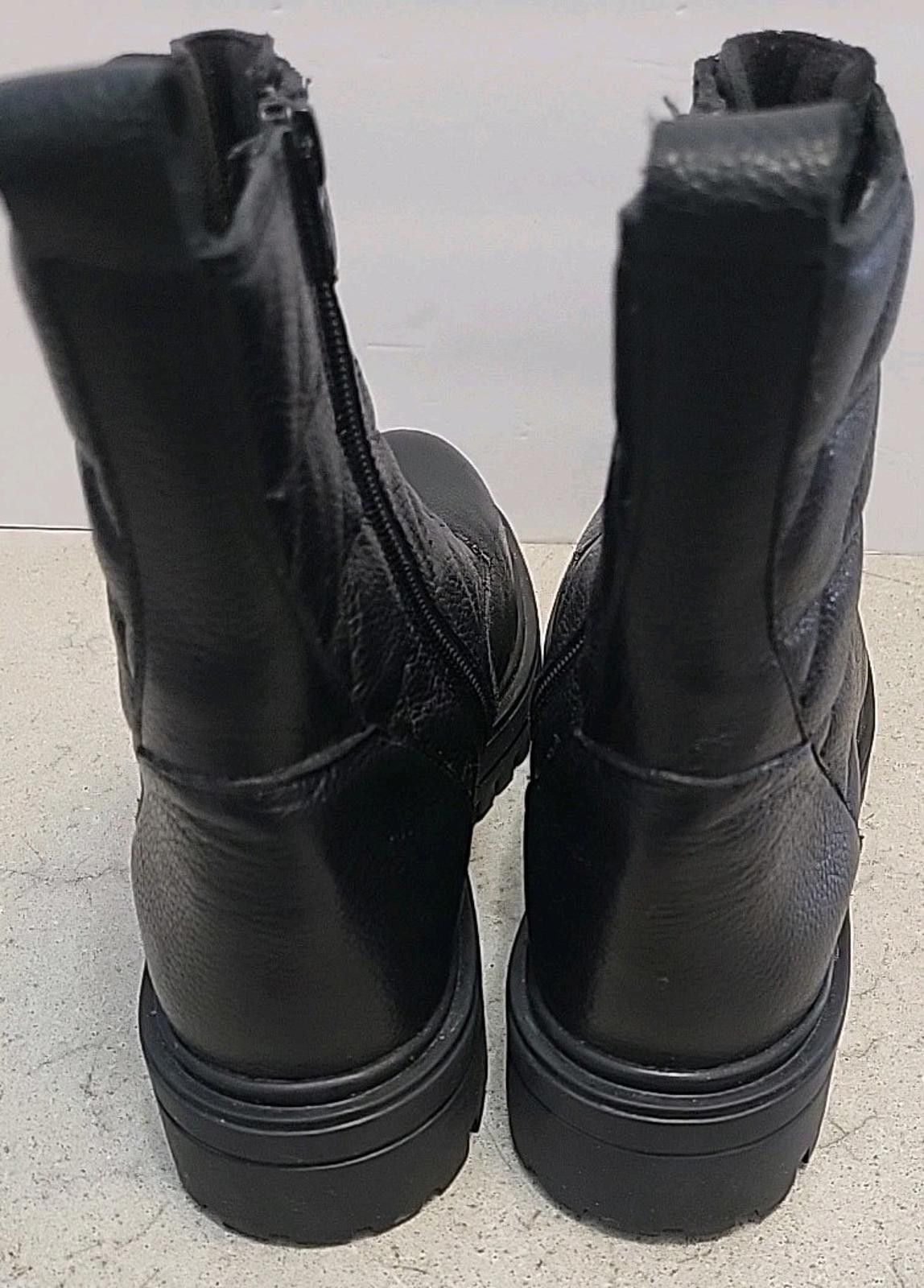 Other Albero Torresi Blk Quilted Leather Moto Boots US 8.5 EUR 40 Size US 9 / IT 39 - 4 Thumbnail