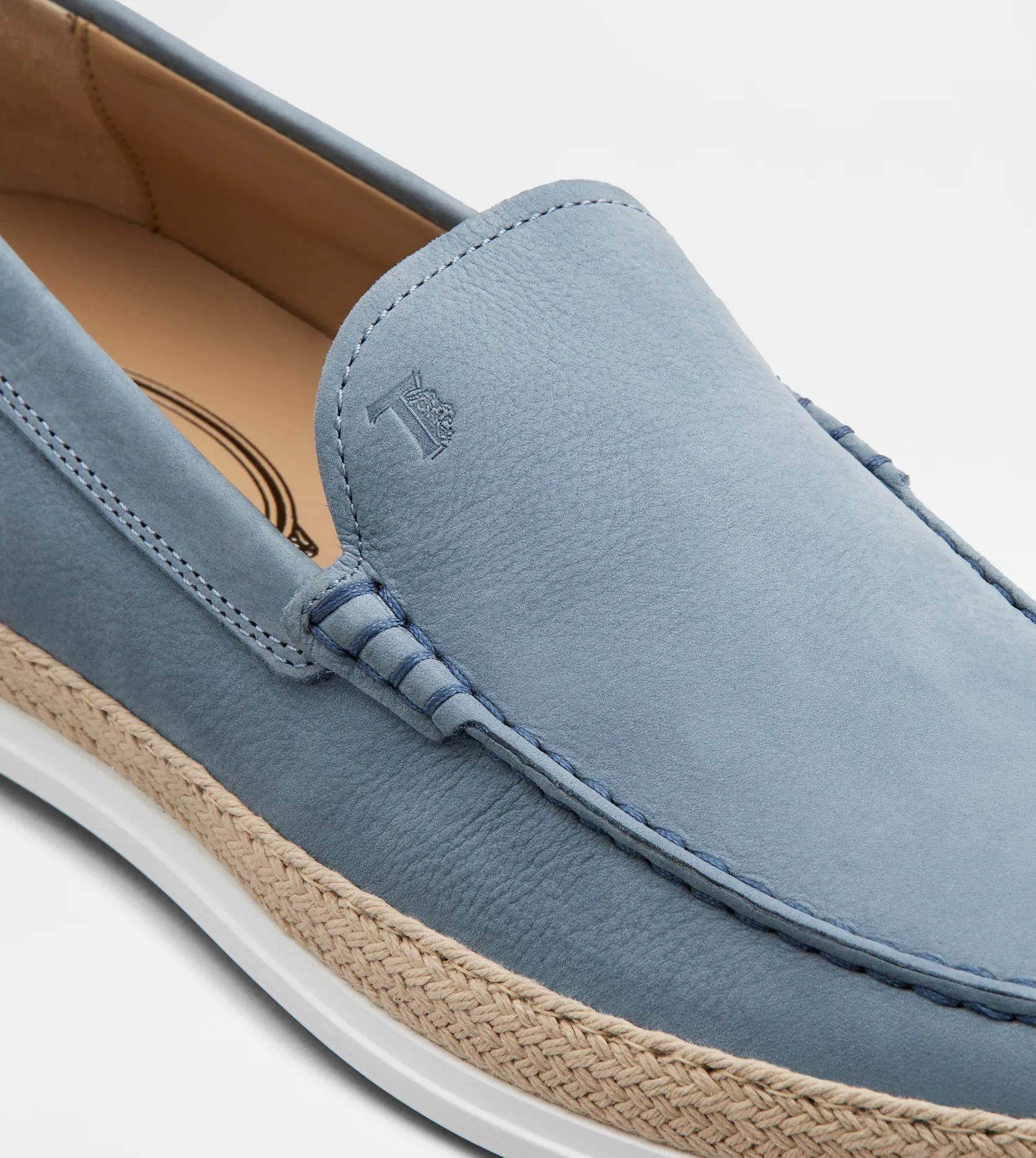 Tod's o1s22i1n0325 Calfskin Loafers in Light Blue Size US 7 / EU 40 - 5 Thumbnail
