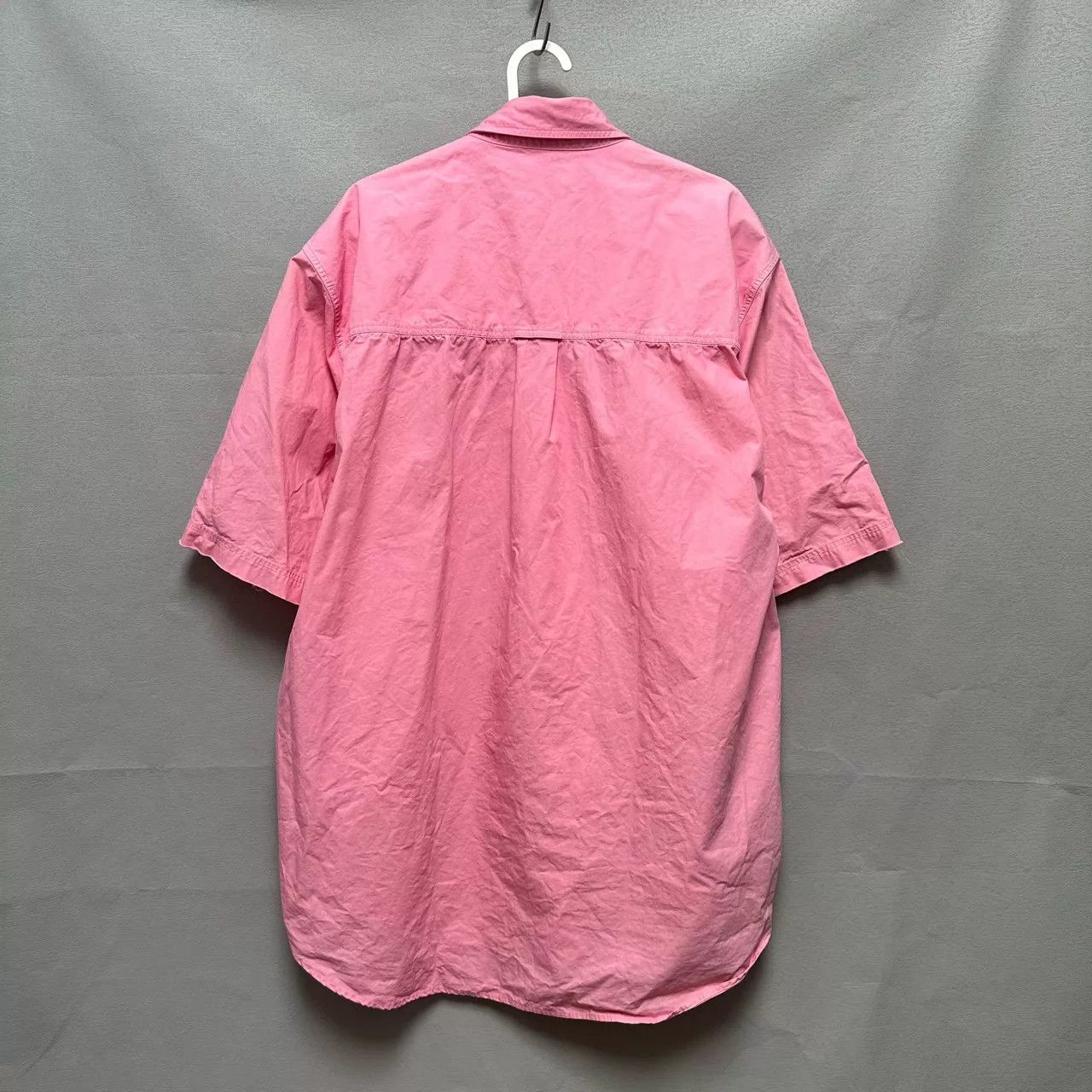 Balenciaga BALENCIAGA collar embroidered logo pink short-sleeve 3899new Size US S / EU 44-46 / 1 - 2 Thumbnail