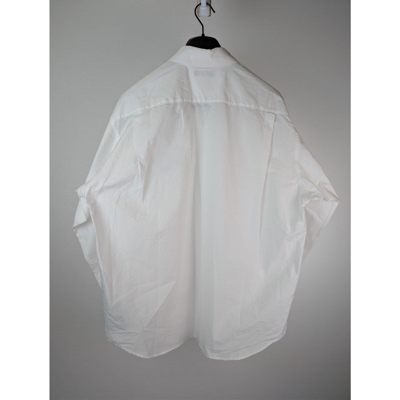 Balenciaga o1rshd1 Long-Sleeve Large Fit Cotton Poplin Shirt in White Size US XXL / EU 58 / 5 - 9 Thumbnail