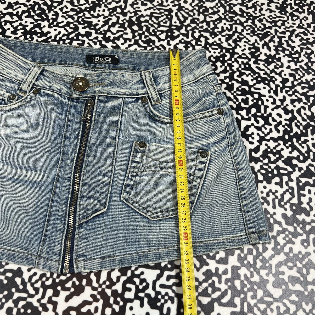Dolce & Gabbana Vintage 90s D&G Dolce Gabbana Denim Mini Skirt Retro Luxury Size 28" / US 6 / IT 42 - 17 Thumbnail