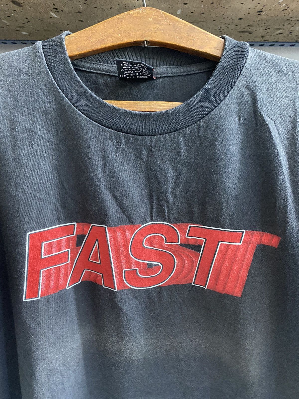 Vintage FAST TSHIRT Size US L / EU 52-54 / 3 - 2 Thumbnail