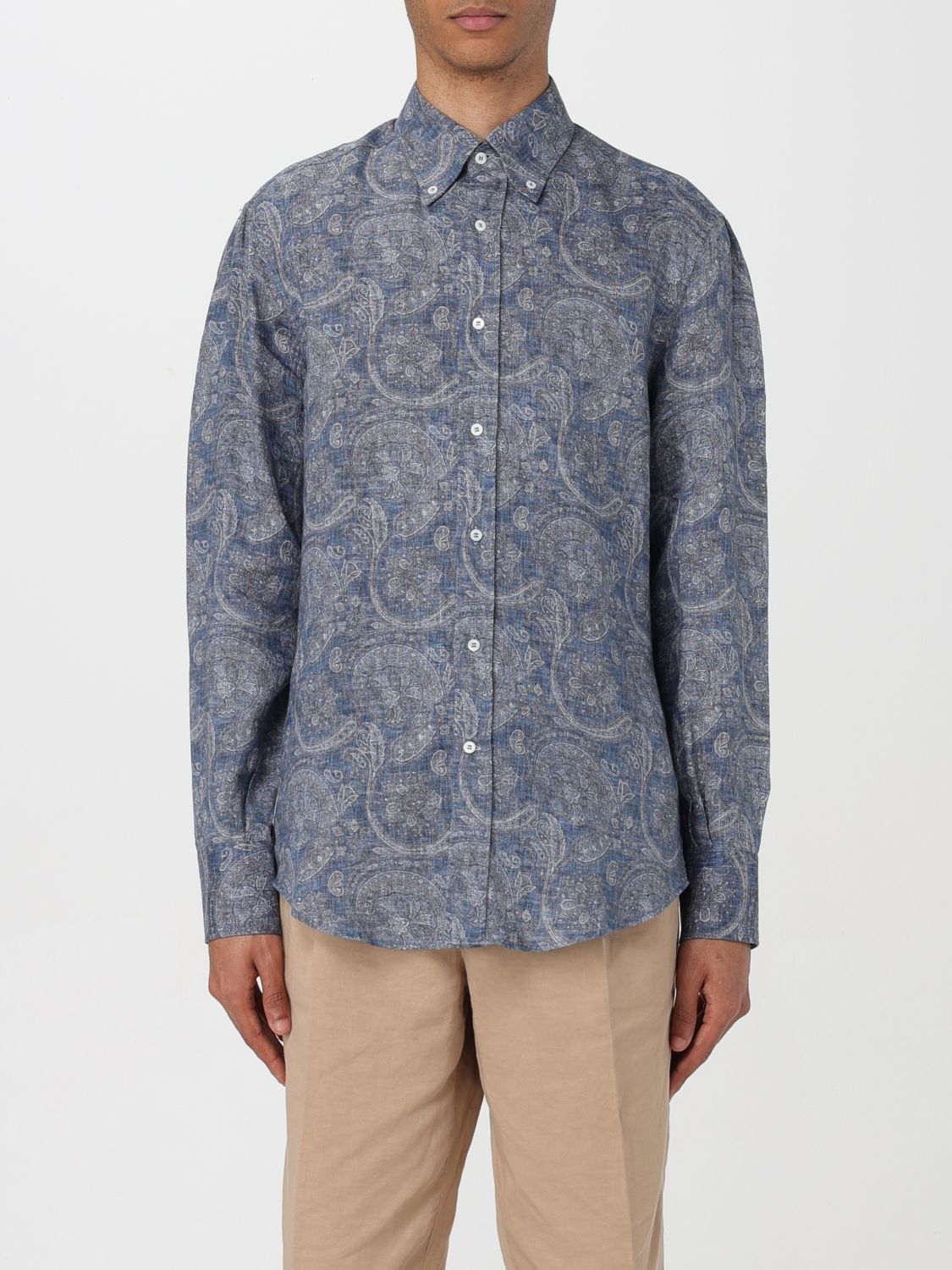 image of Brunello Cucinelli Shirt Men Multicolor (Size Medium)