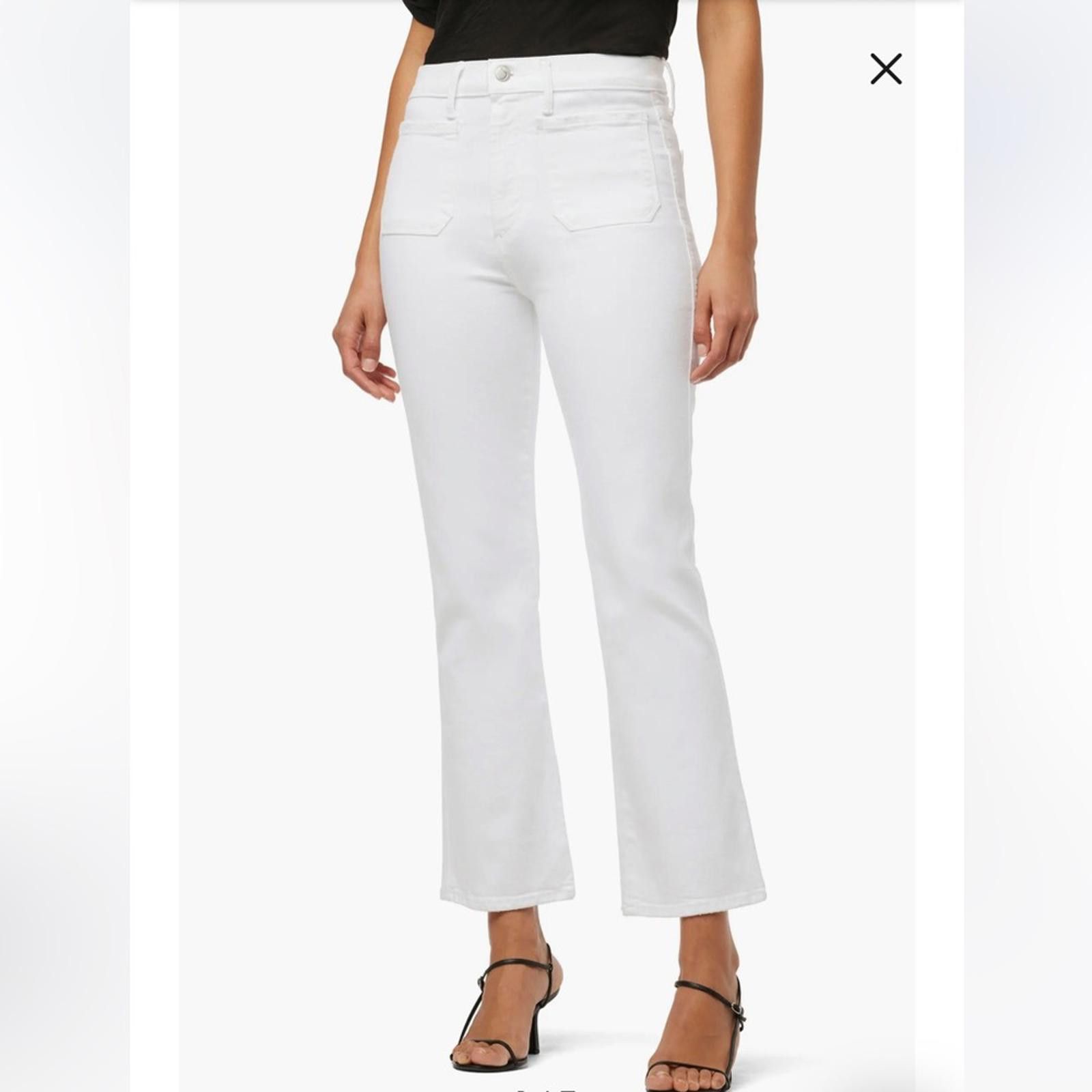 Designer Joe’s Jeans High Rise Crop Bootcut Jeans Size 31 White Size 31" - 1 Thumbnail