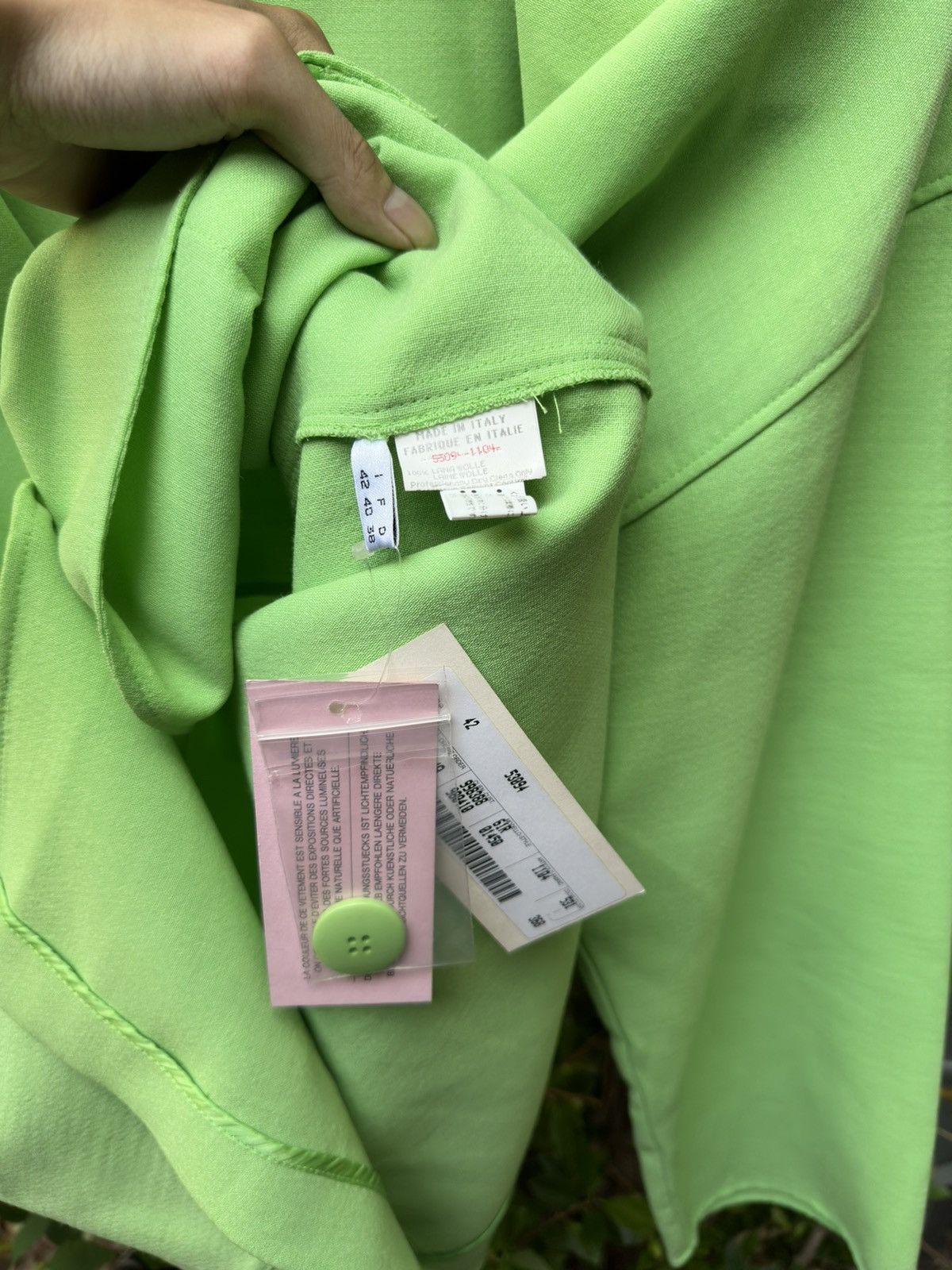 Versace BNWT Genny Oversized Green Blazer Jacket with Shoulder Pads Size M / US 6-8 / IT 42-44 - 4 Thumbnail