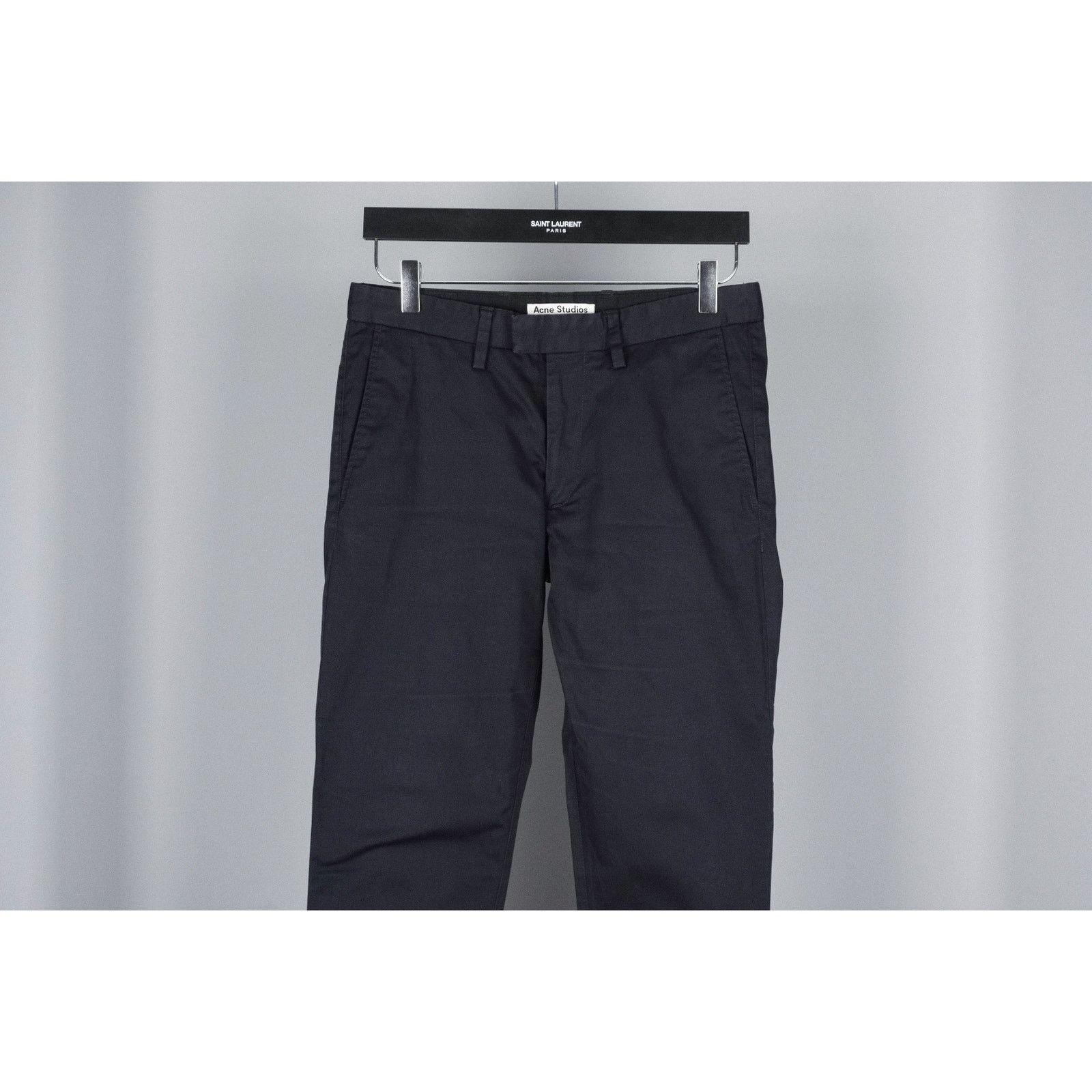 Acne Studios Acne studios max satin black trousers chino pants Size US 30 / EU 46 - 2 Thumbnail
