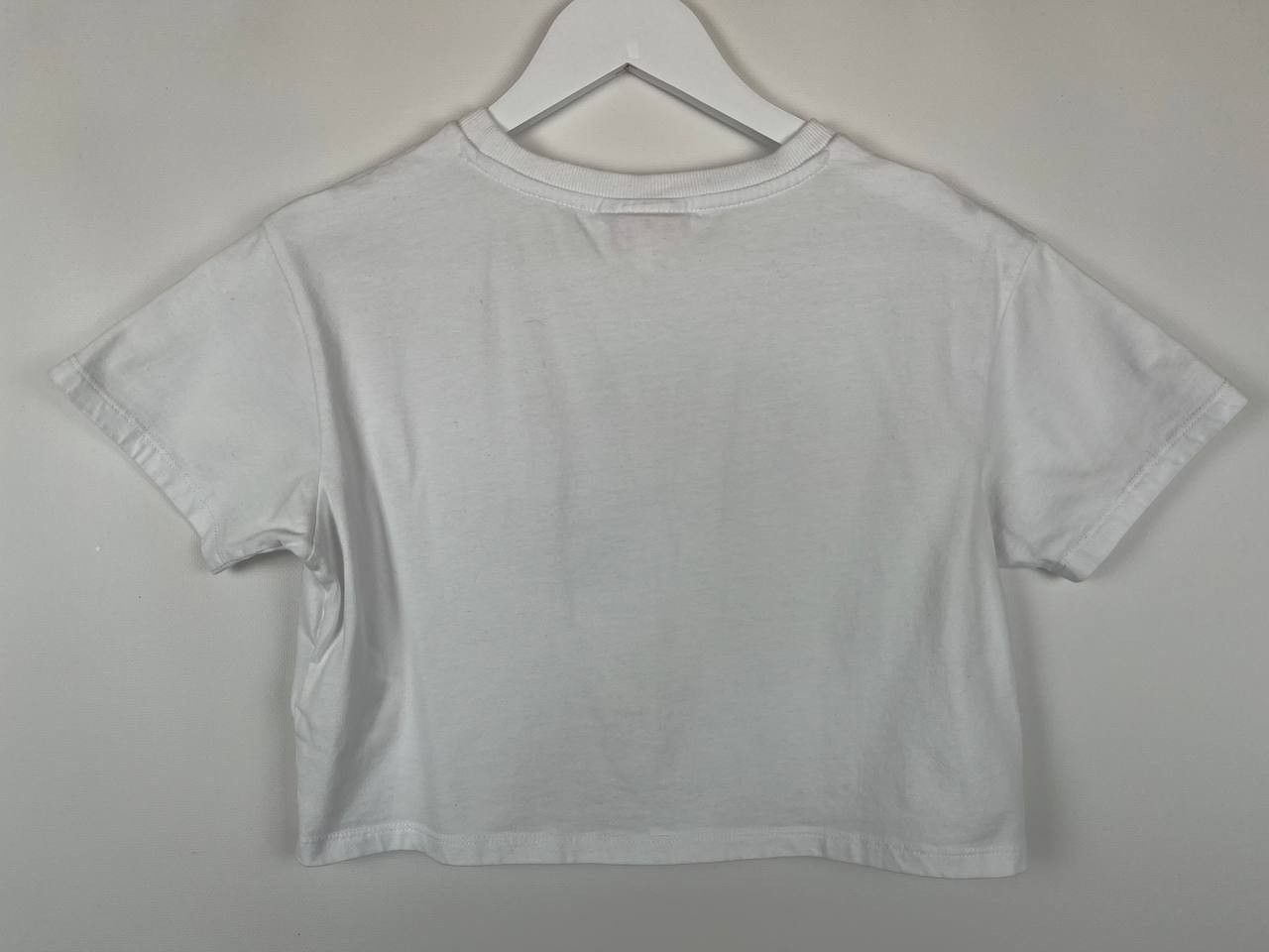 Bape APEE by A Bathing Ape White Heart Graffiti Crop Top T-shirt Size S / US 4 / IT 40 - 2 Thumbnail