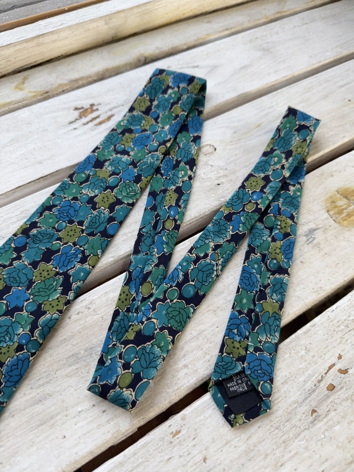 Bally × Japanese Brand Vintage Bally Floral Print Silk Tie luxury Italy Size ONE SIZE - 3 Thumbnail