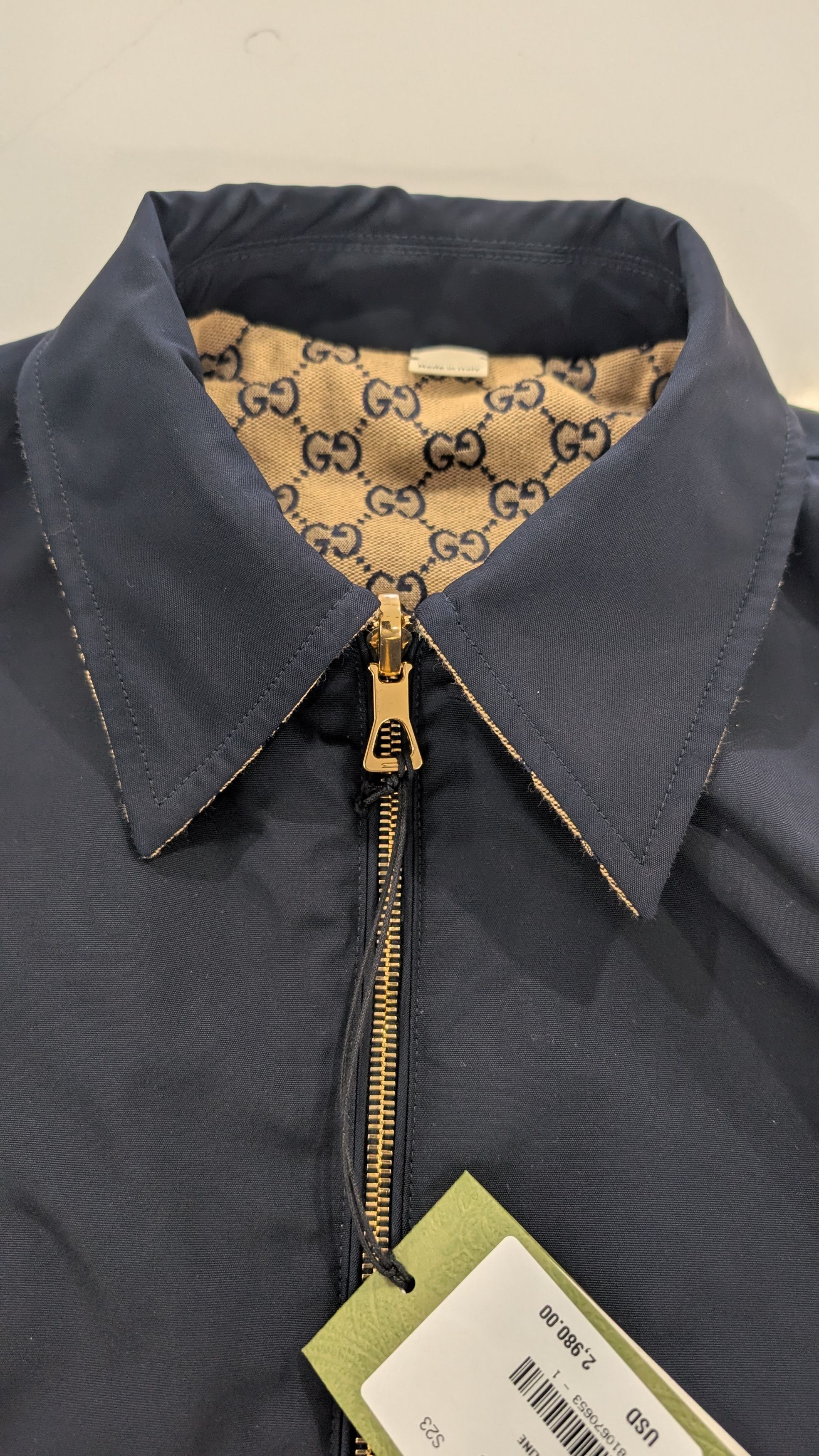 Gucci GUCCI Reversible GG Monogram Jacket Blue Beige Size US S / EU 44-46 / 1 - 7 Thumbnail
