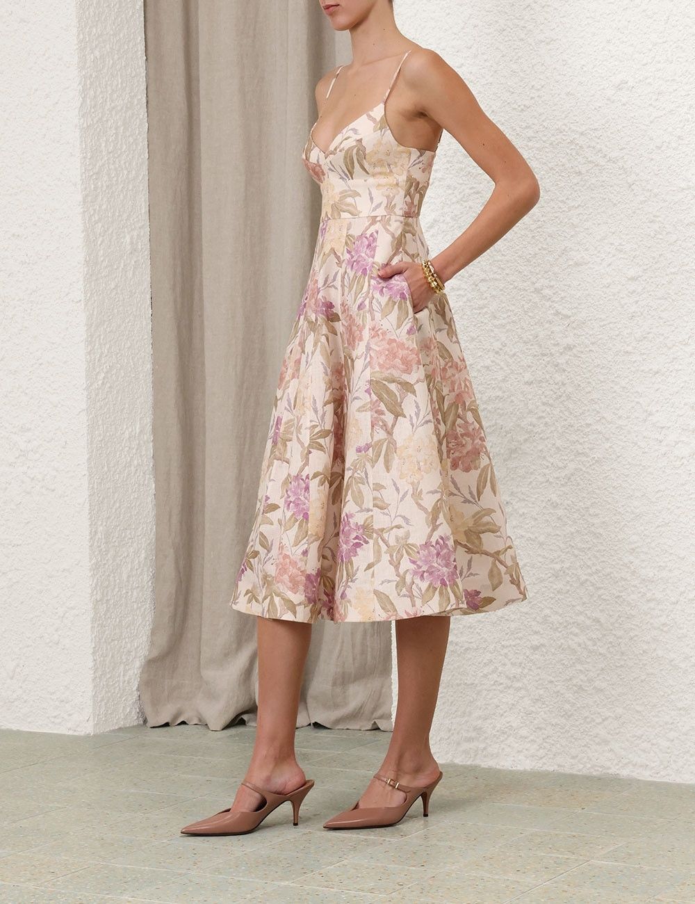 Zimmermann oc11z0825 Illustration Picnic Dress in Multicolor Size S / US 4 / IT 40 - 3 Thumbnail