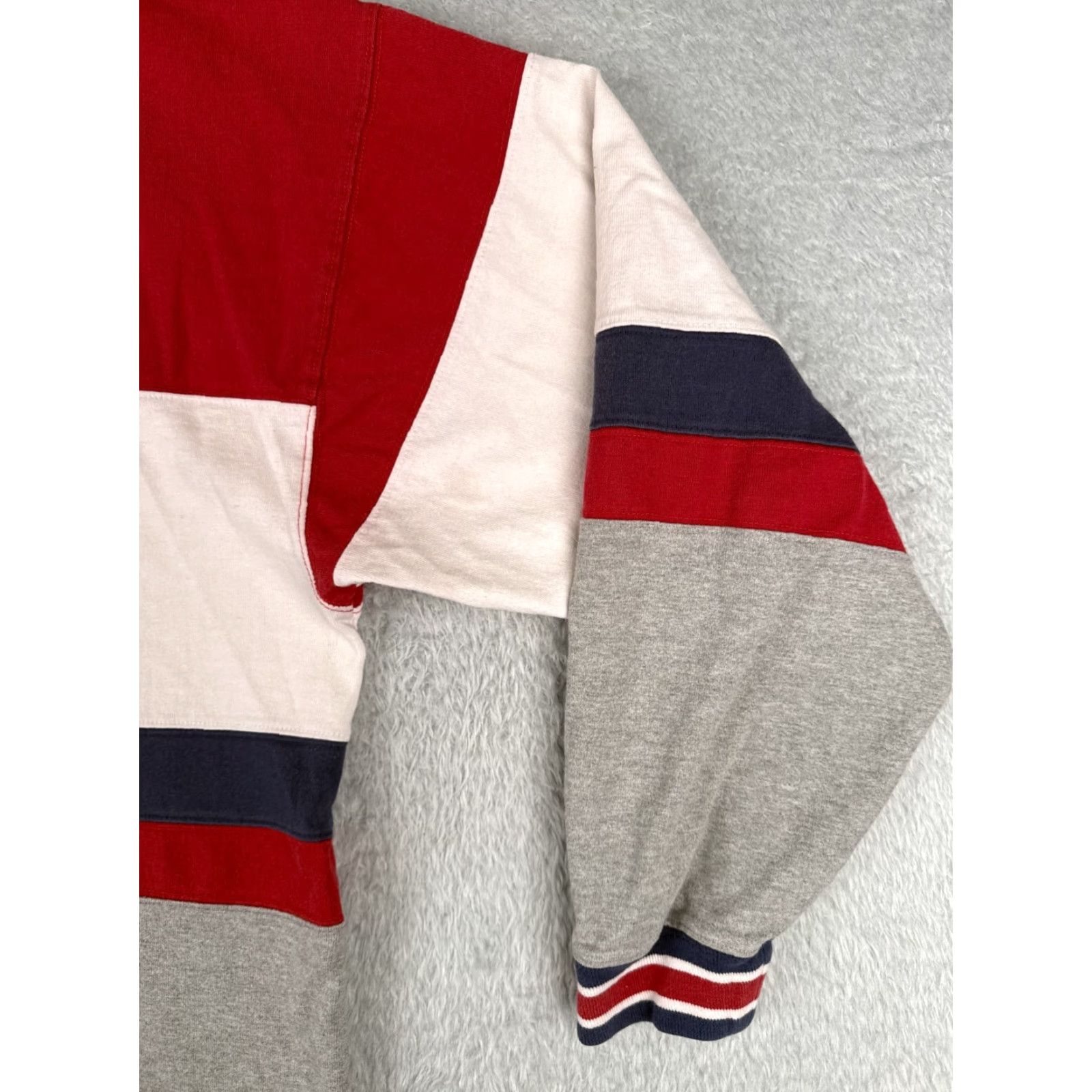 Eddie Bauer VINTAGE Eddie Bauer Polo Shirt Men XL Red Cotton Shirt Long Sleeve Polo EBTEK Striped Embroidered Logo Men's Polo Shirts 1960s 70s 80s Size US XL / EU 56 / 4 - 2 Thumbnail