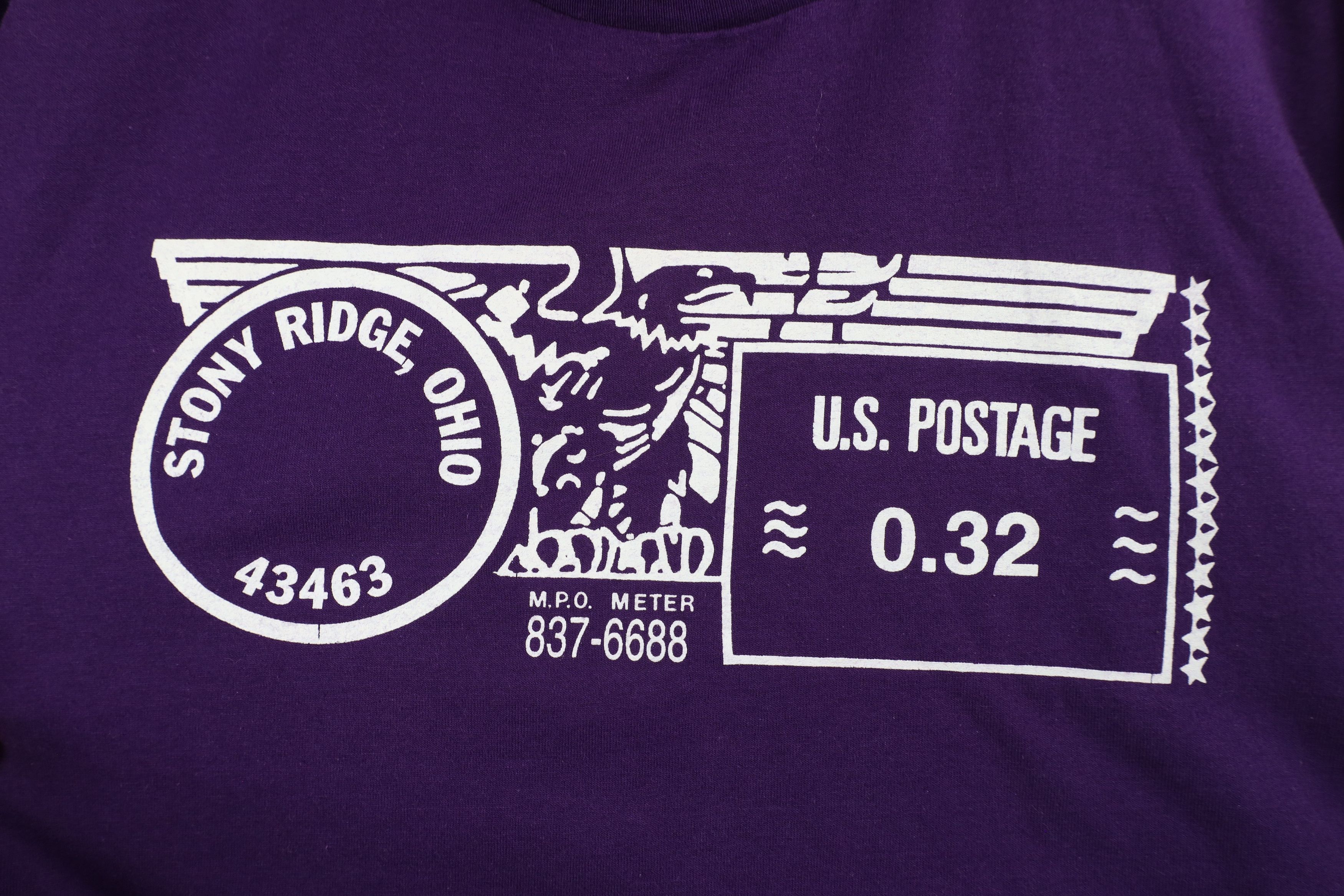 Vintage Vintage 90s Spell US Postage Stamp Ohio T-Shirt Purple USA Size US XL / EU 56 / 4 - 4 Thumbnail