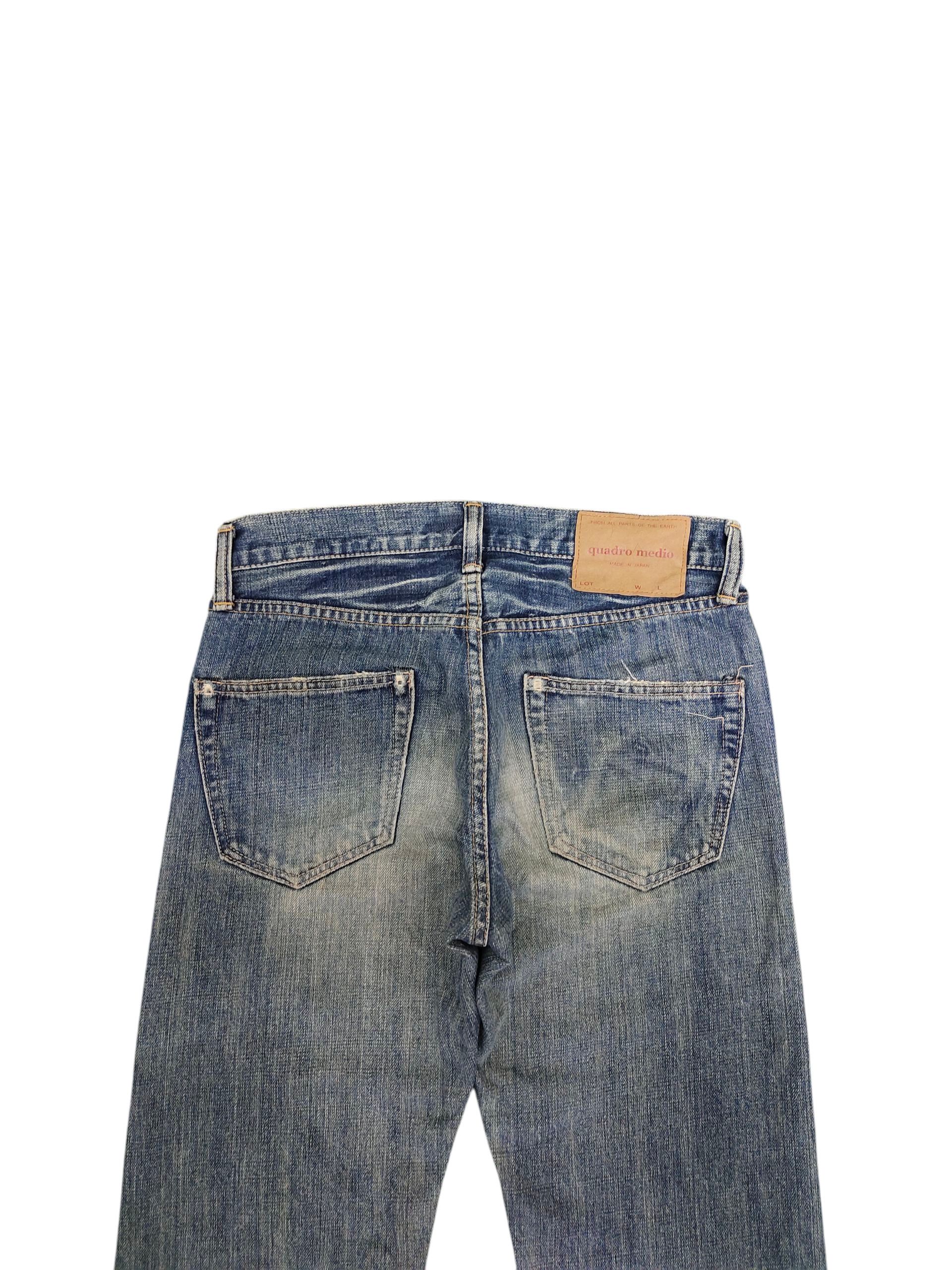 Comme des Garcons × Undercover Quadro Japan Clawmark Distress Faded Denim Jeans Size US 30 / EU 46 - 9 Thumbnail