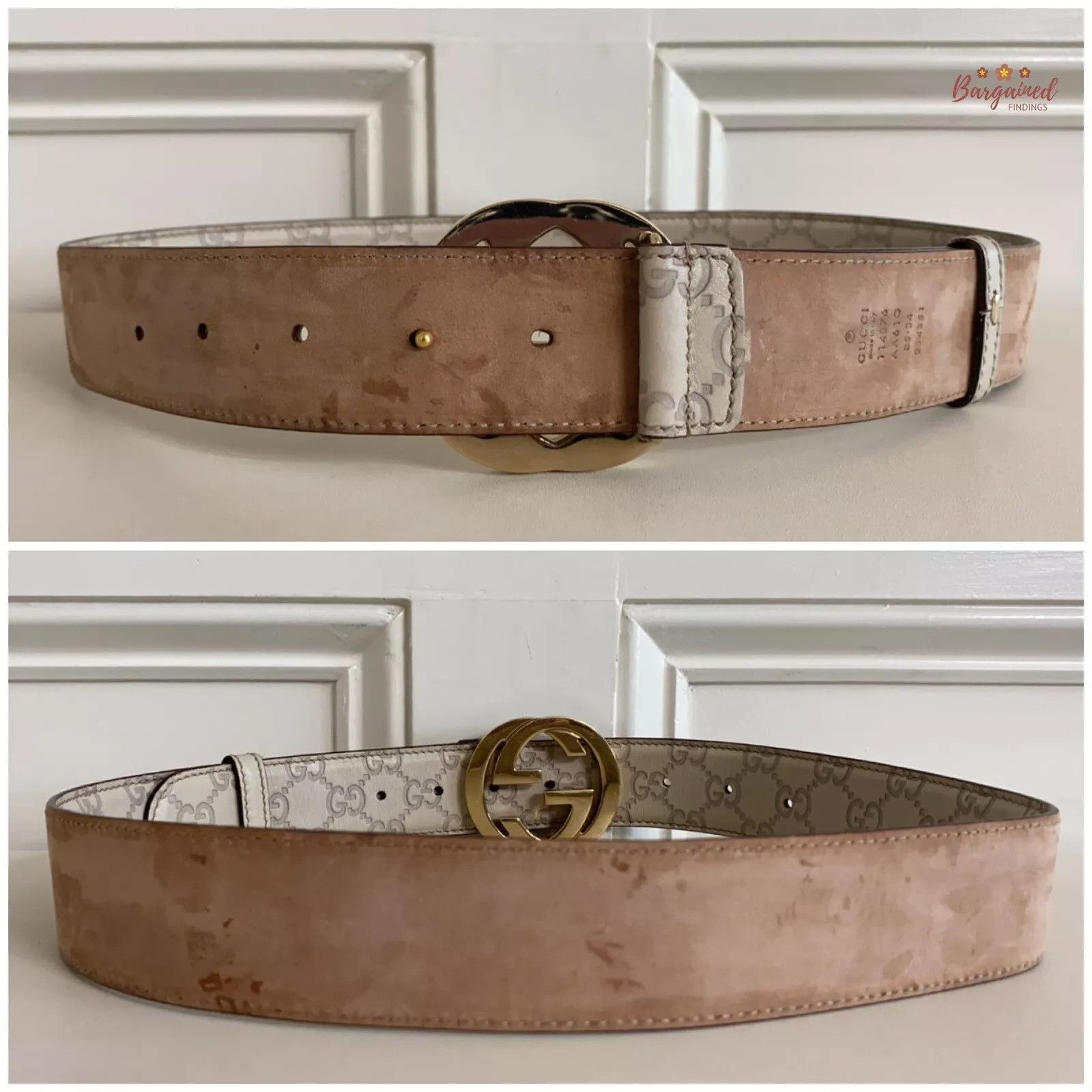 Gucci Gucci Guccissima Leather Gold Interlocking G Buckle Belt Size 30 - 5 Thumbnail