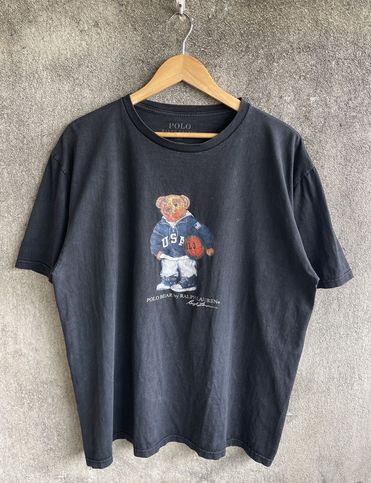 Polo Ralph Lauren Vintage 90s Sun Faded🔥POLO BEAR by RALPH LAUREN USA Logo Tee Size US XL / EU 56 / 4 - 1 Thumbnail