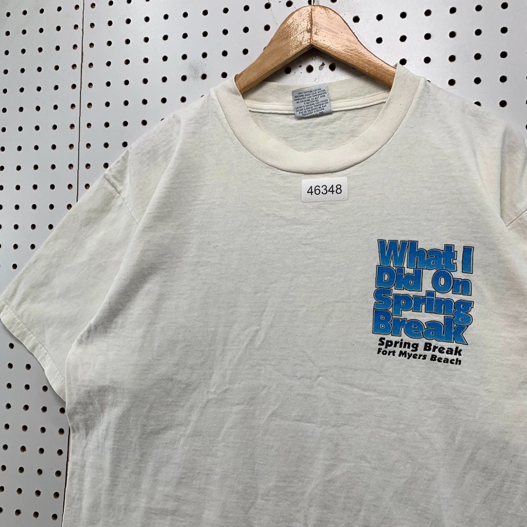 Gildan VINTAGE 90s Spring Break Beer Shirt Mens XL White Ft Myers Florida USA BRO Shirt Size US XL / EU 56 / 4 - 6 Thumbnail