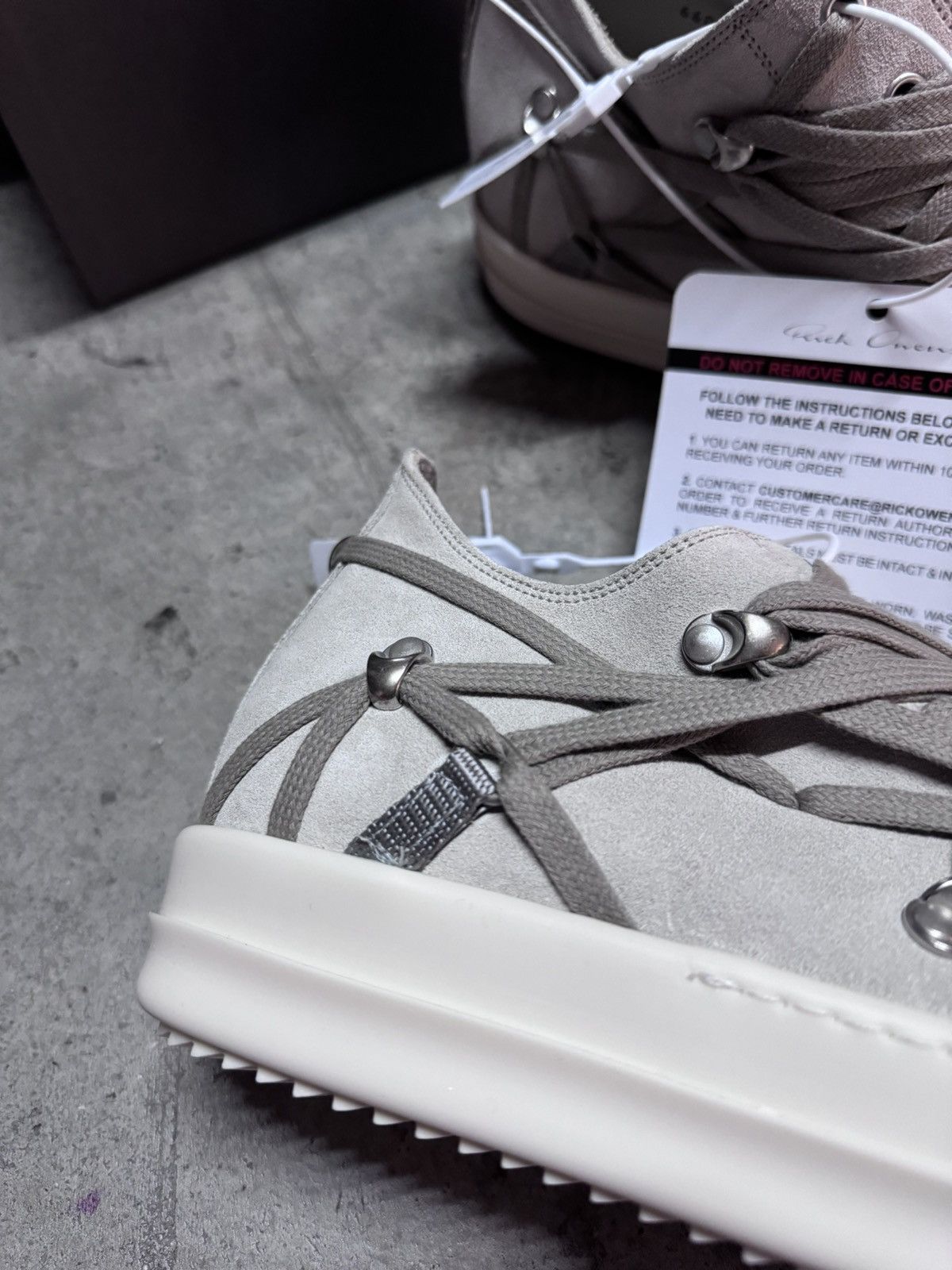 Rick Owens Sneakers Rick Owens Mainline Ramones Megalace SS25 Hollywood Size US 12 / EU 45 - 6 Thumbnail