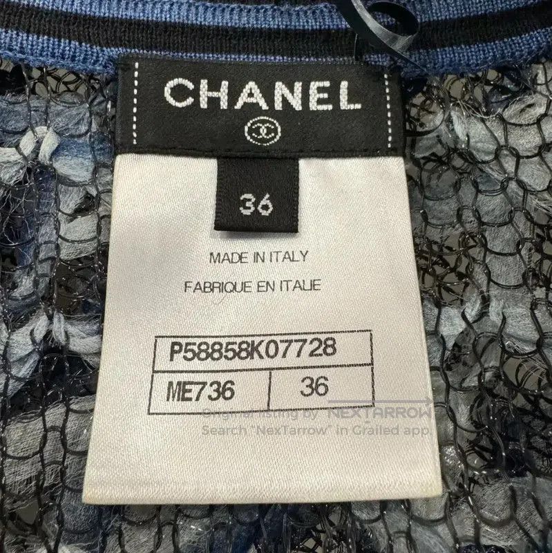 Chanel Chanel Women's Blue Polyester Jacket . Size S / US 4 / IT 40 - 5 Thumbnail