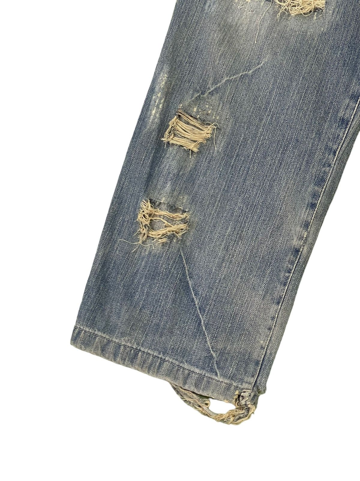 Japanese Brand Baggy Jeans Vtg Thriller Denim Distress Wide Denim 6🟦3 Size US 33 - 5 Thumbnail