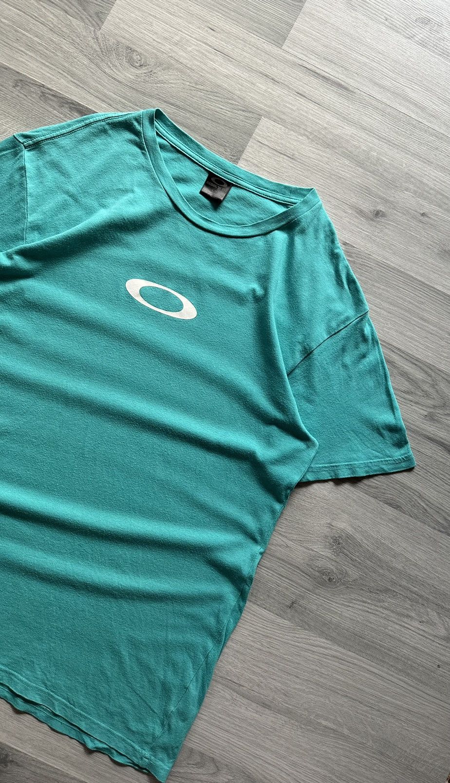 Japanese Brand × Oakley × Vintage Vintage T-shirt Oakley ☠️ regular fit turquoise Size US L / EU 52-54 / 3 - 2 Thumbnail