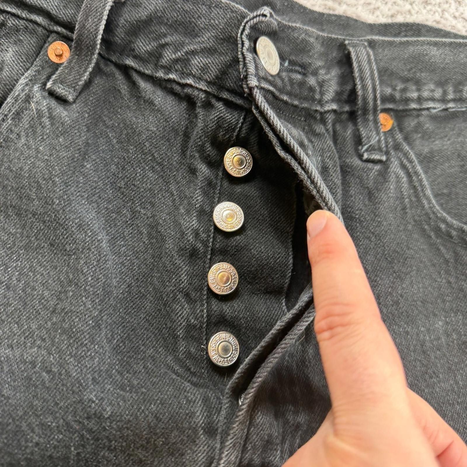 Levi's Levis 501 Denim Jean Shorts 31 Original High Rise Cut Off Size 31" - 6 Thumbnail