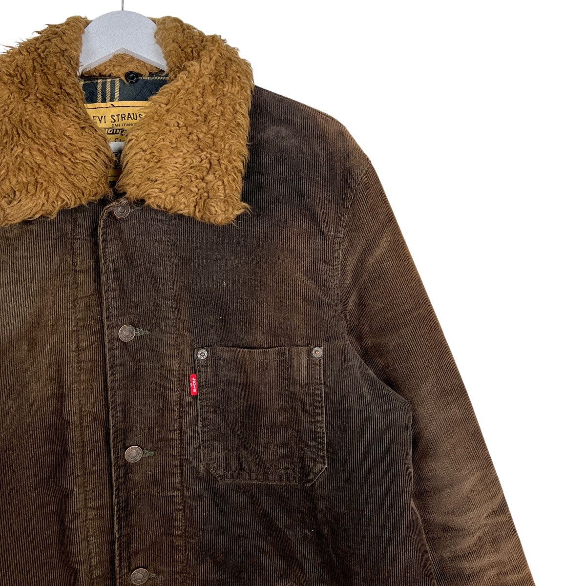 Levi's 🔥 LEVIS RED TAB FUR TRIM CORDUROY JACKET Size US XL / EU 56 / 4 - 6 Thumbnail
