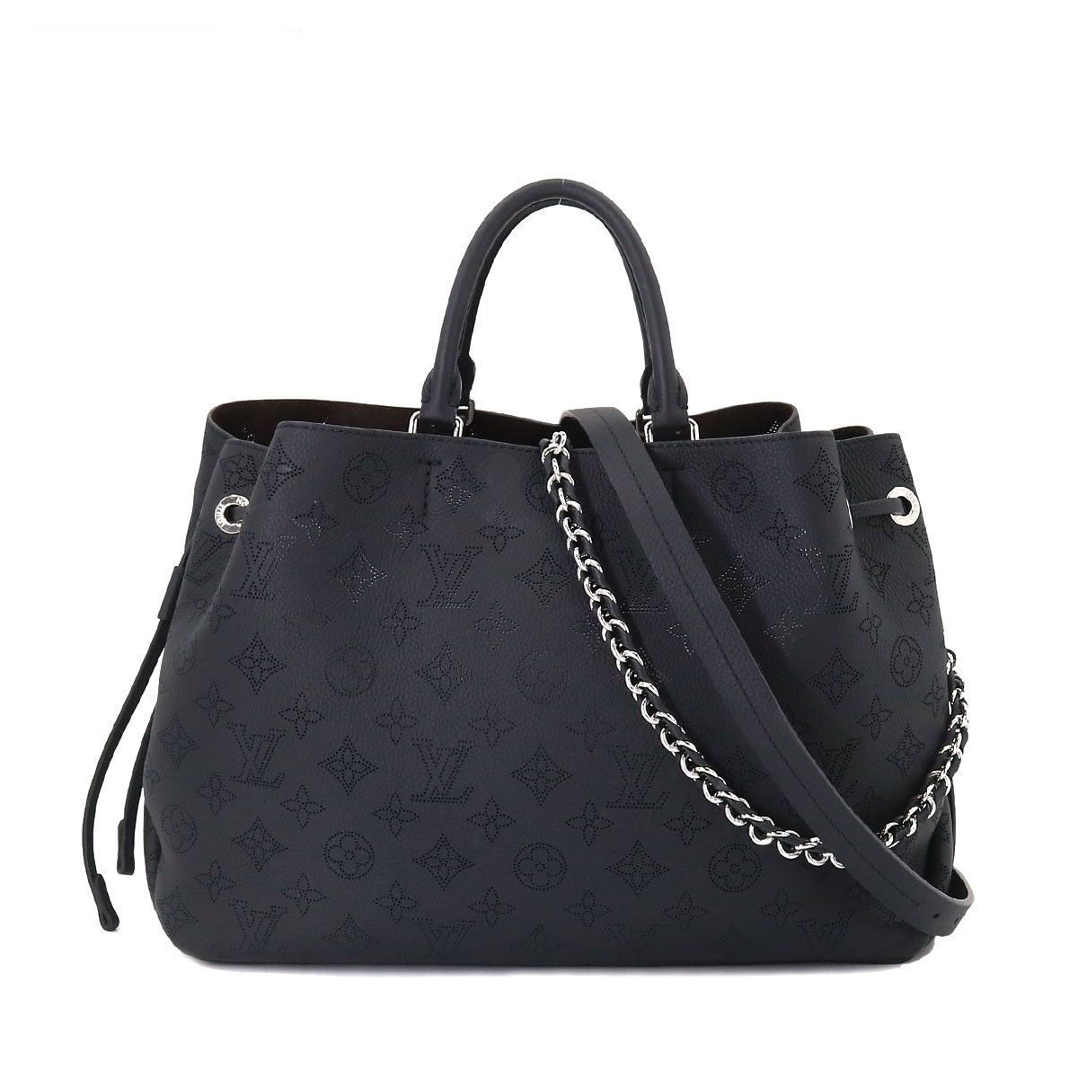 Louis Vuitton Mahina Bell Shoulder Bag Leather Noir Black