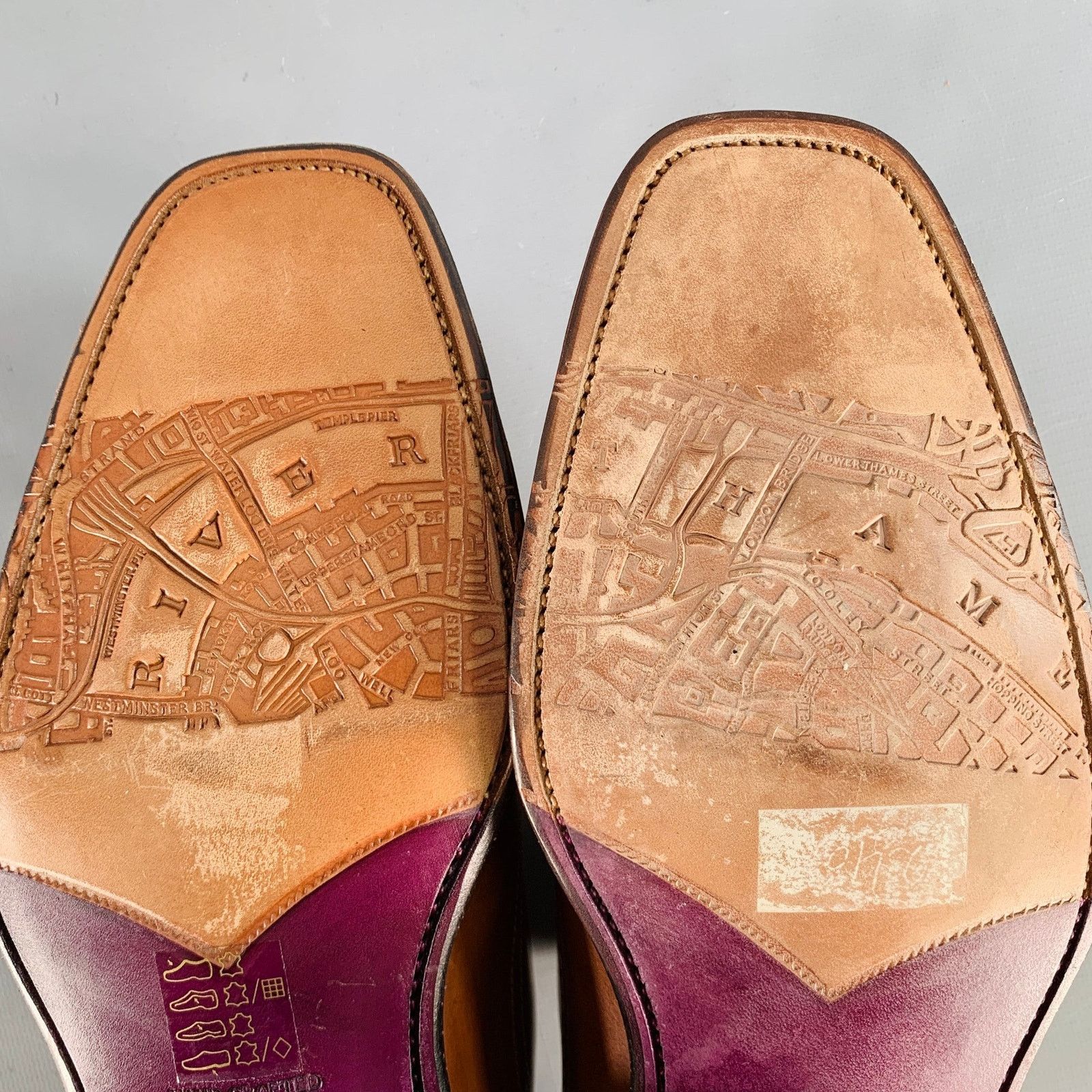 Paul Smith Size 8 Tan Perforated Leather Oxford Cap Toe Lace-Up Shoes Size US 8 / EU 41 - 8 Thumbnail