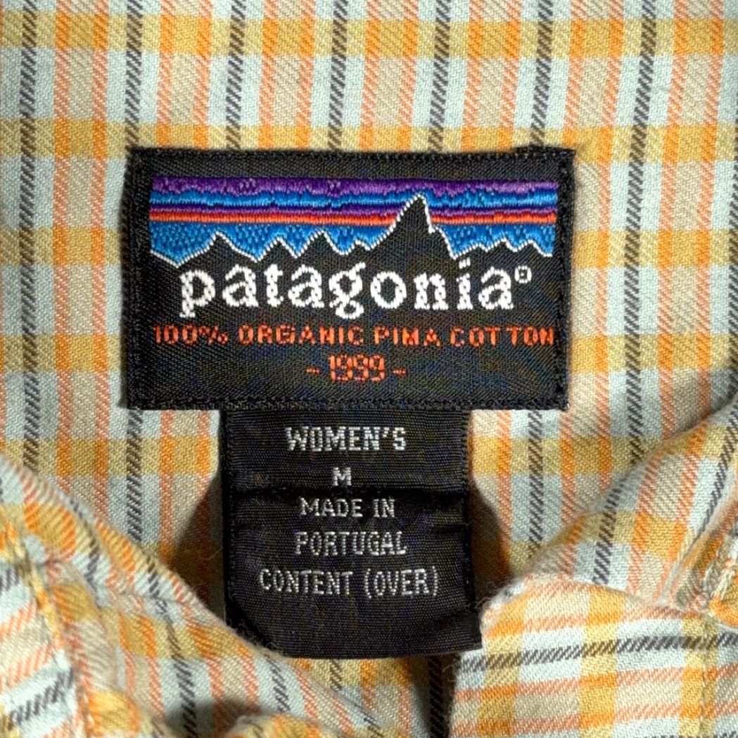Patagonia Patagonia Shirt Womens MEDIUM Yellow Plaid Organic Cotton Outdoor 90s Vintage Button-Up Long Sleeve Casual Size M / US 6-8 / IT 42-44 - 4 Thumbnail