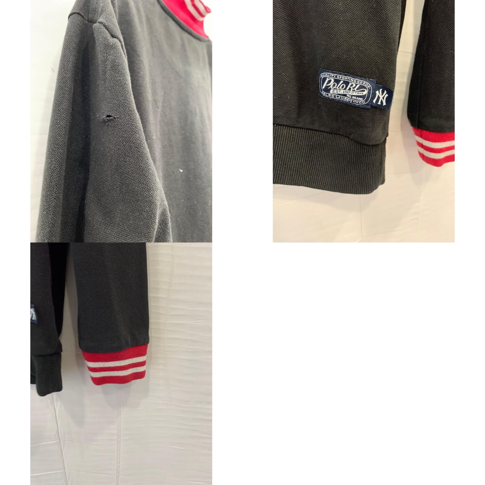 Ralph Lauren VINTAGE Polo Sport Ralph Lauren Wimbledon Quarter-Zip Pullover Men XL Red Black Shirt Size US XL / EU 56 / 4 - 8 Thumbnail