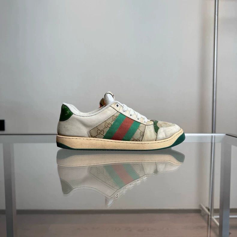 Gucci Gucci White Green Sneakers Size UK8-2505 Size US 9 / EU 42 - 2 Thumbnail
