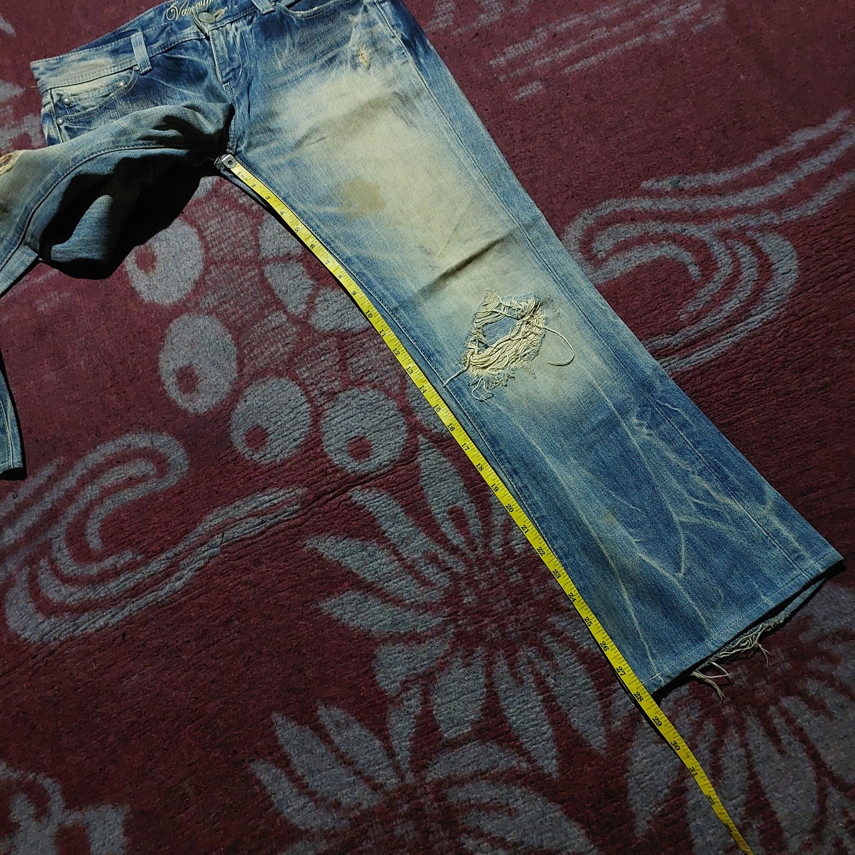 Vanquish Vanquish Gold japan Acid ripped Flared Jeans Size US 32 / EU 48 - 16 Thumbnail