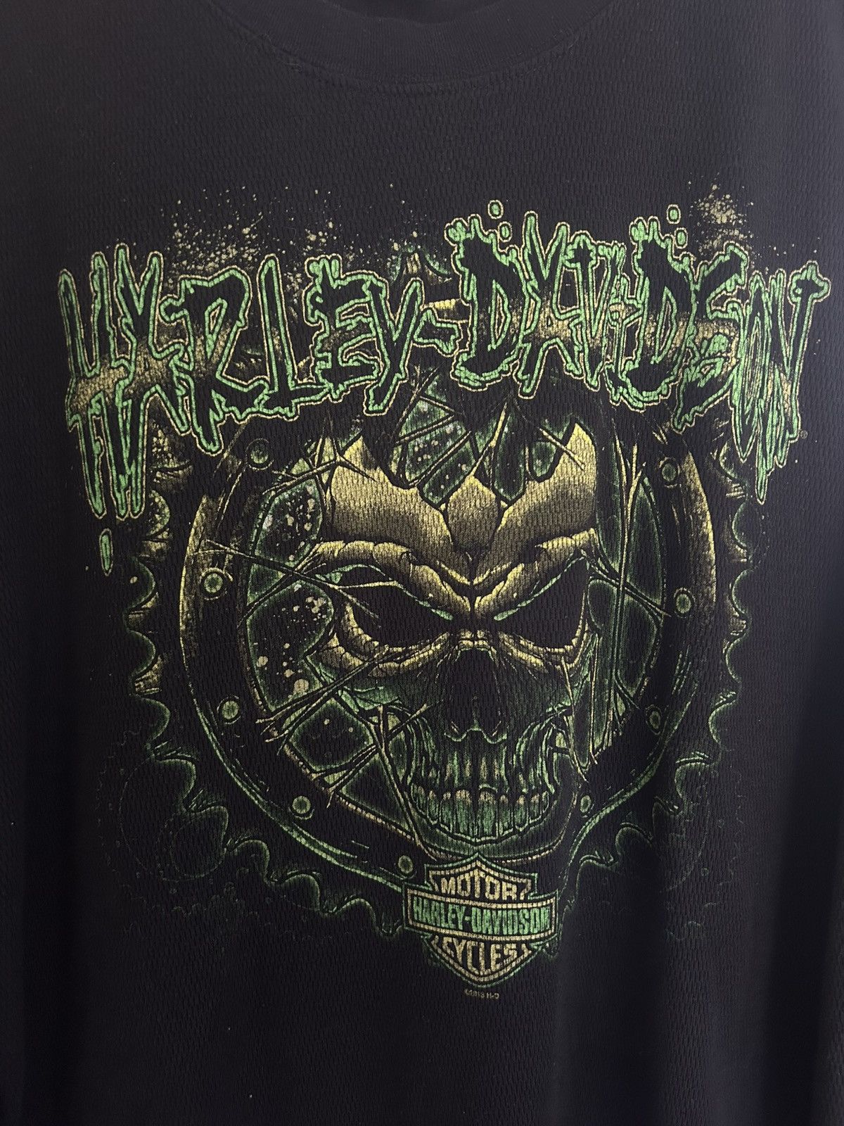 Harley Davidson Harley Davidson Thermal with Green Skull Graphic Longsleeve Size US XL / EU 56 / 4 - 4 Thumbnail