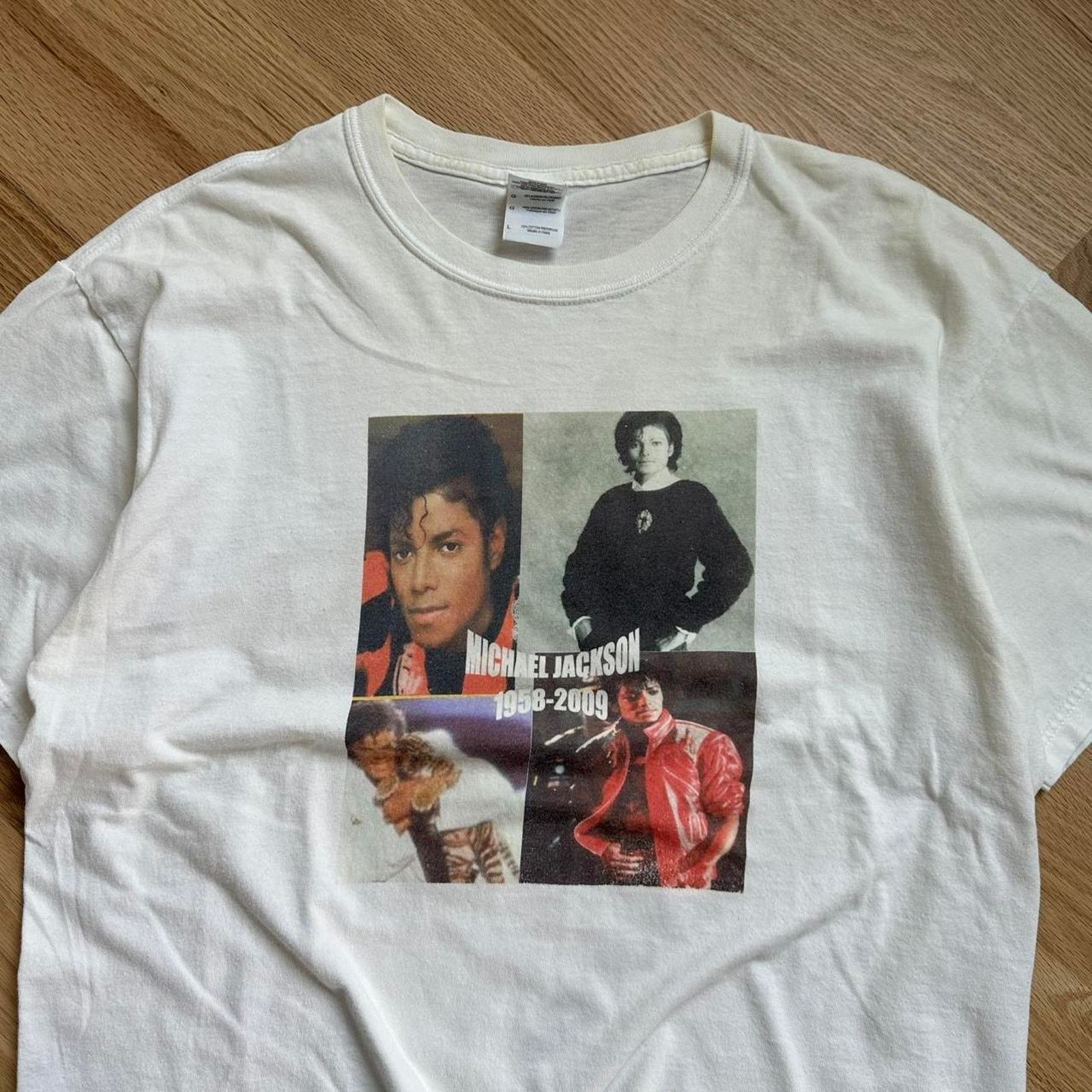 Band Tees × Other × Vintage Vintage Michael Jackson Tribute Memorial Graphic Tee Shirt Size US L / EU 52-54 / 3 - 3 Thumbnail