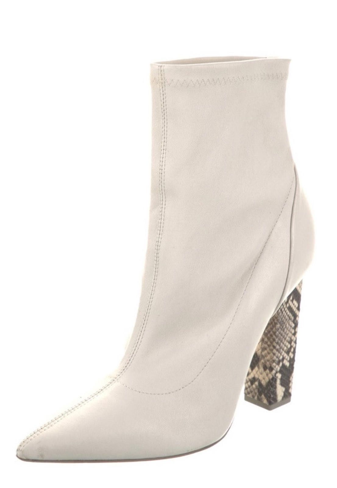 VIC MATI Vic Matie Leather Pointed Snake Ankle Boots Sz 39/8 Italy Size US 8 / IT 38 - 2 Thumbnail