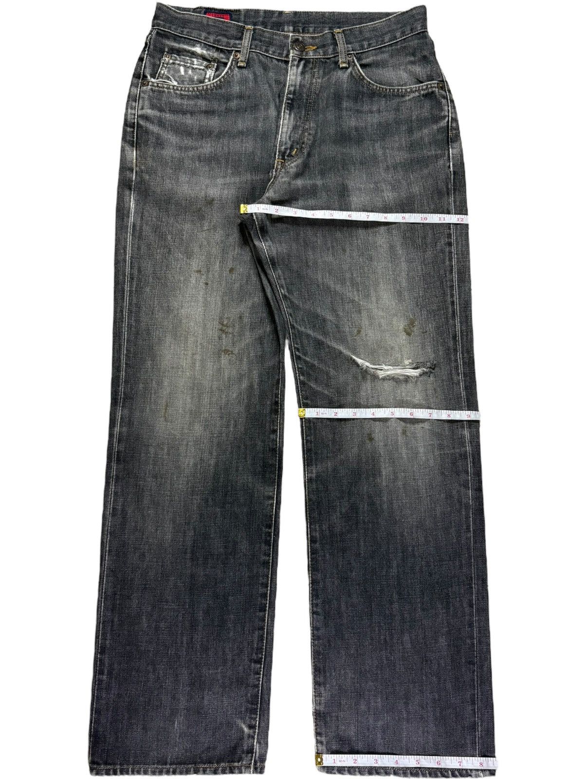 Edwin Vintage Japanese Edwin Painted Wash Distressed Baggy Jeans Size US 32 / EU 48 - 14 Thumbnail