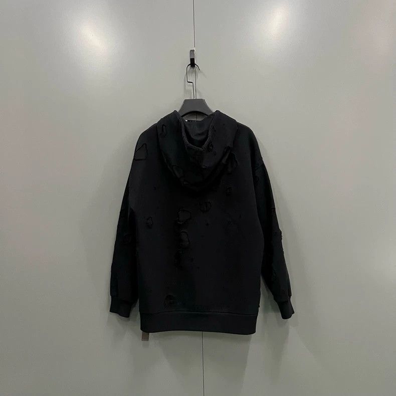 Givenchy Givenchy Black destroyed logo hoodie Size US S / EU 44-46 / 1 - 3 Thumbnail