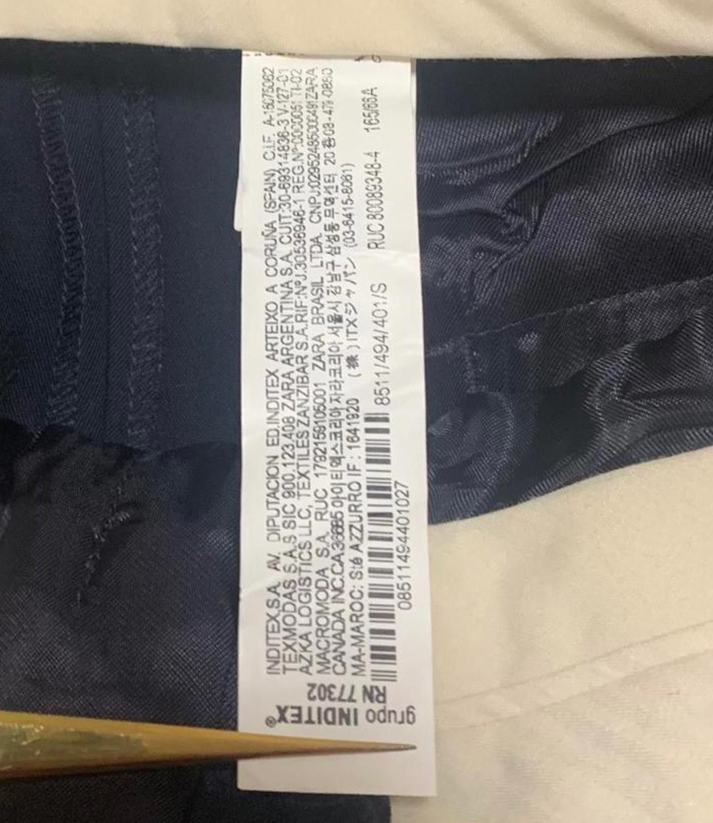Zara Zara Women's Size Small Navy Blue Chino Pants Size 28" / US 6 / IT 42 - 5 Thumbnail