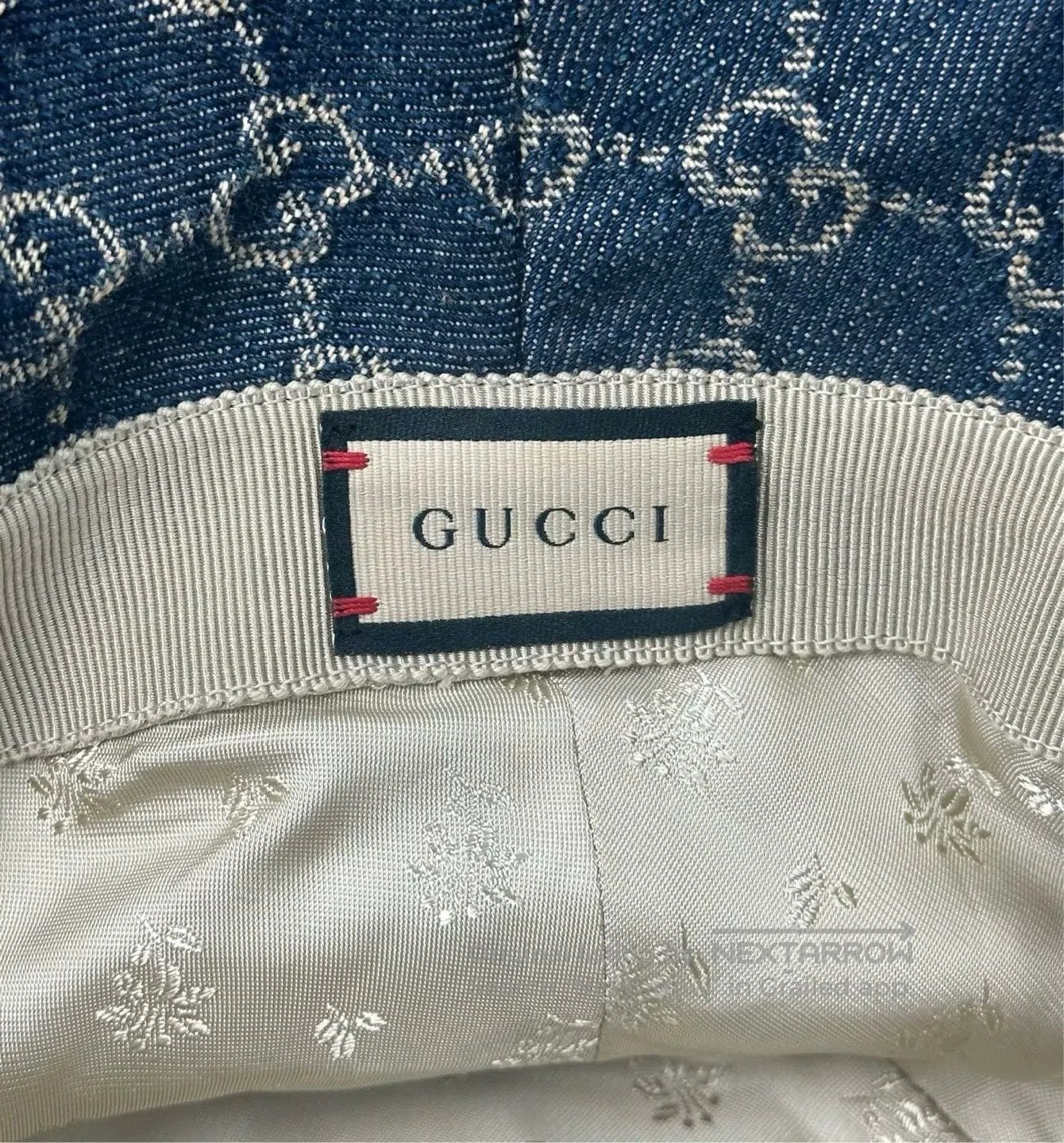 Gucci Guicci size L Blue Monogrammed Logo Fisherman Hat| Size ONE SIZE - 4 Thumbnail