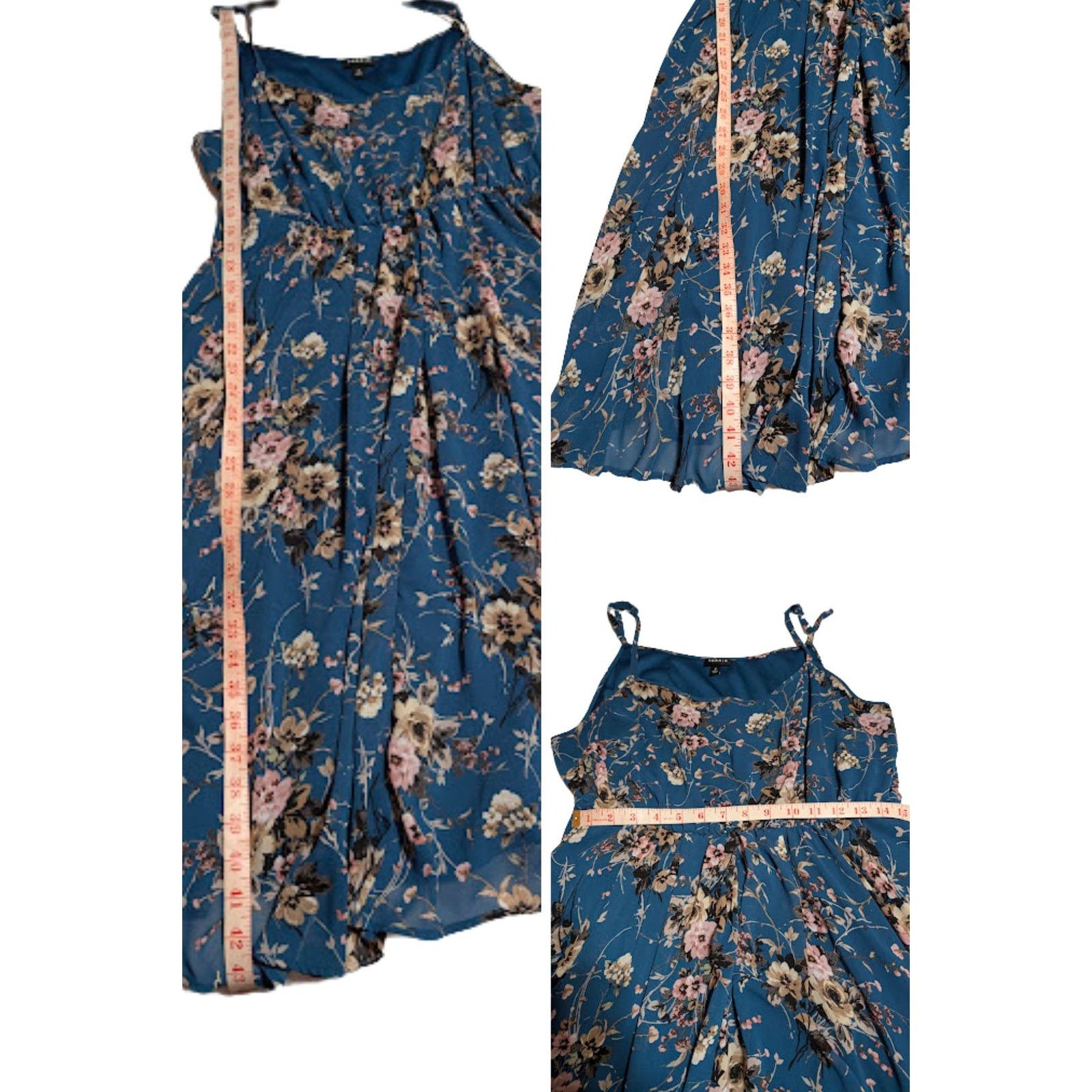Torrid Torrid Floral Midi Dress Adjustable Strap Plus Size 2 USED Size XXL / US 16-18 / IT 52-54 - 8 Thumbnail