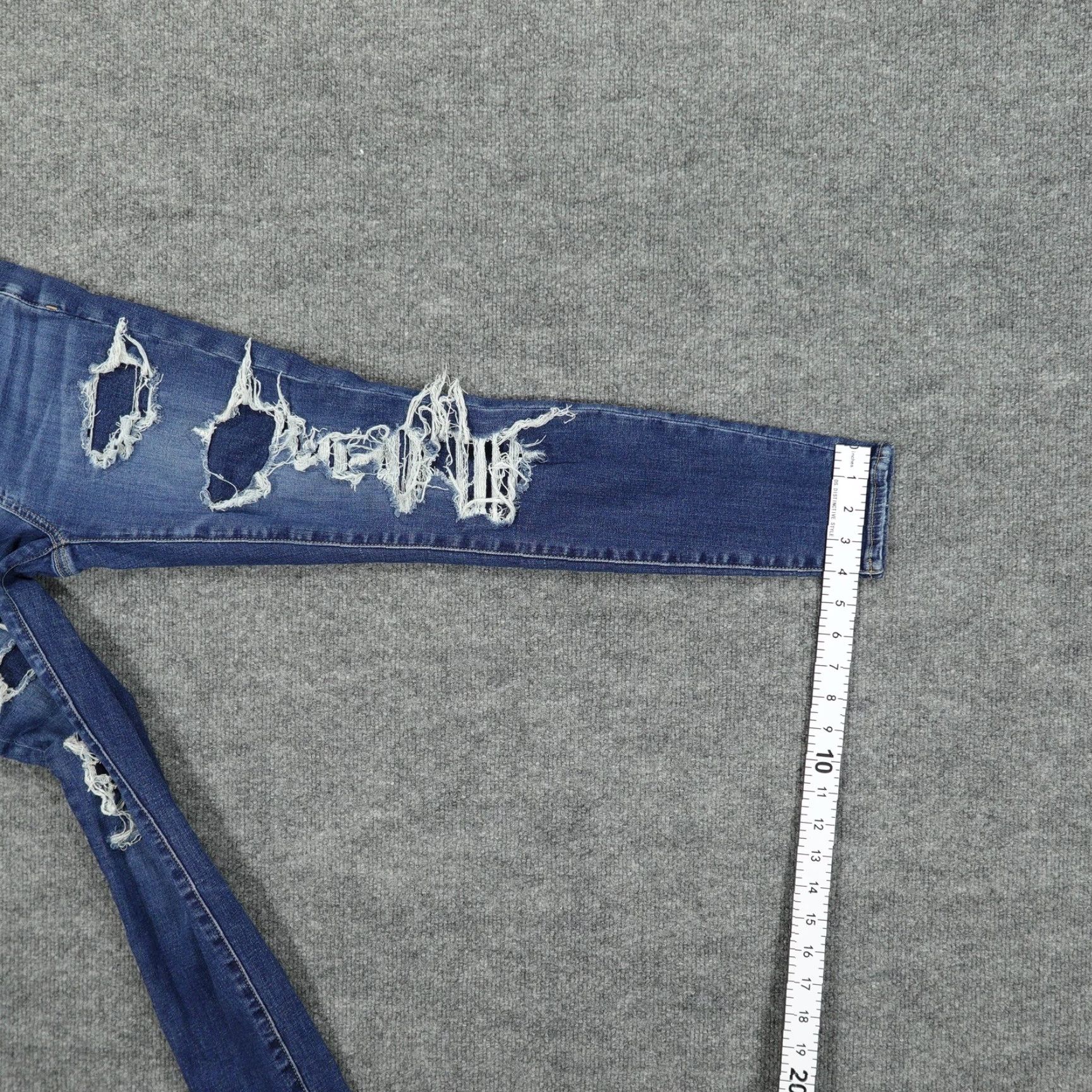 American Eagle Outfitters American Eagle Jeans Womens 4 Short Blue Jegging Next Level Stretch Distressed Size 27" / US 4 / IT 40 - 6 Thumbnail