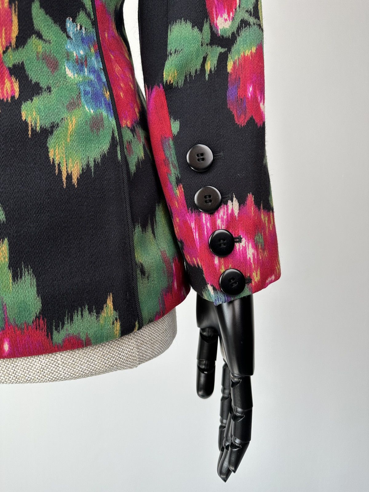 Escada Vintage ESCADA Margaretha Ley Floral Wool Blazer Jacket Size XS / US 0-2 / IT 36-38 - 15 Thumbnail
