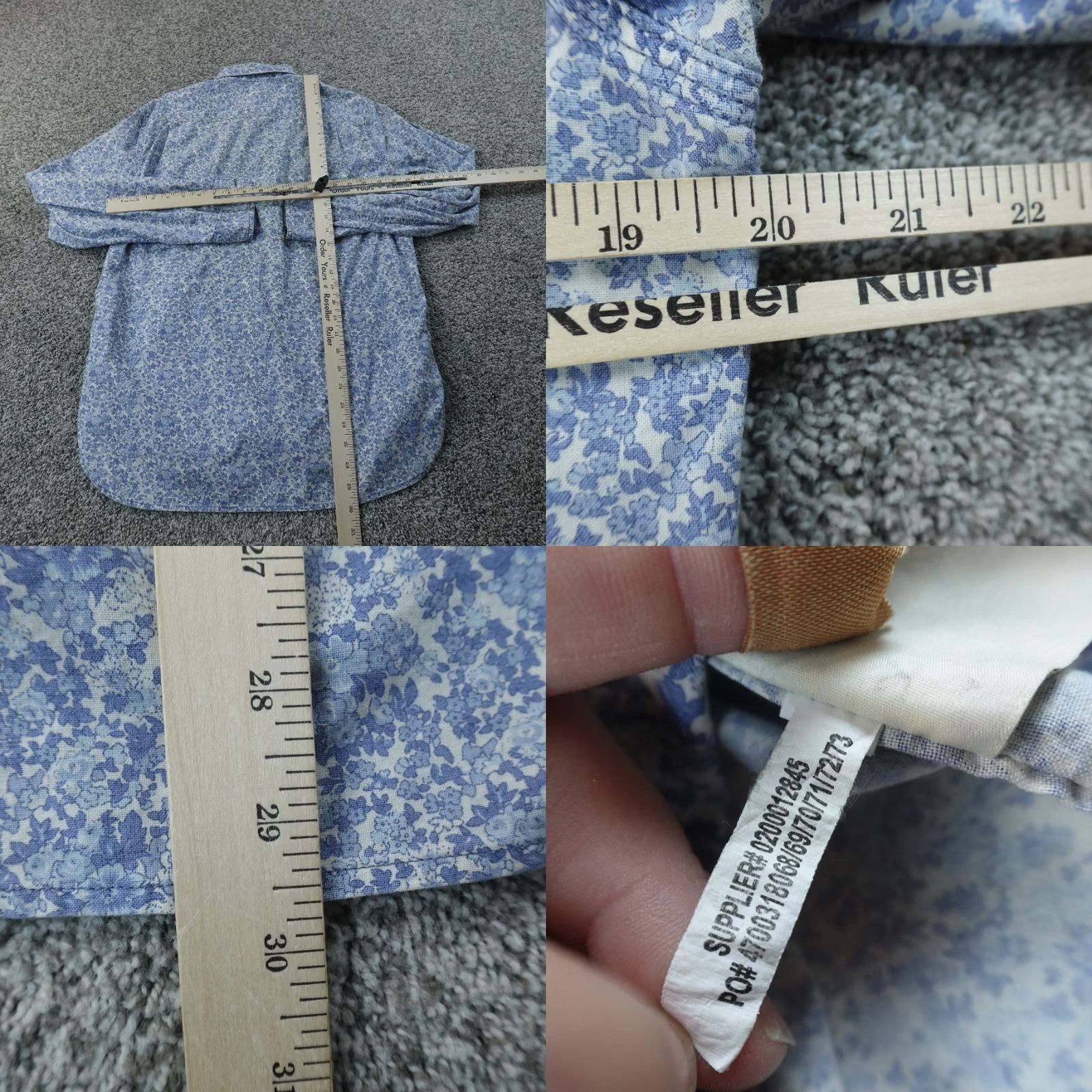 Ralph Lauren Denim & Supply Ralph Lauren Shirt Mens M Blue Floral Print Button Up Long Sleeve Size US M / EU 48-50 / 2 - 8 Thumbnail