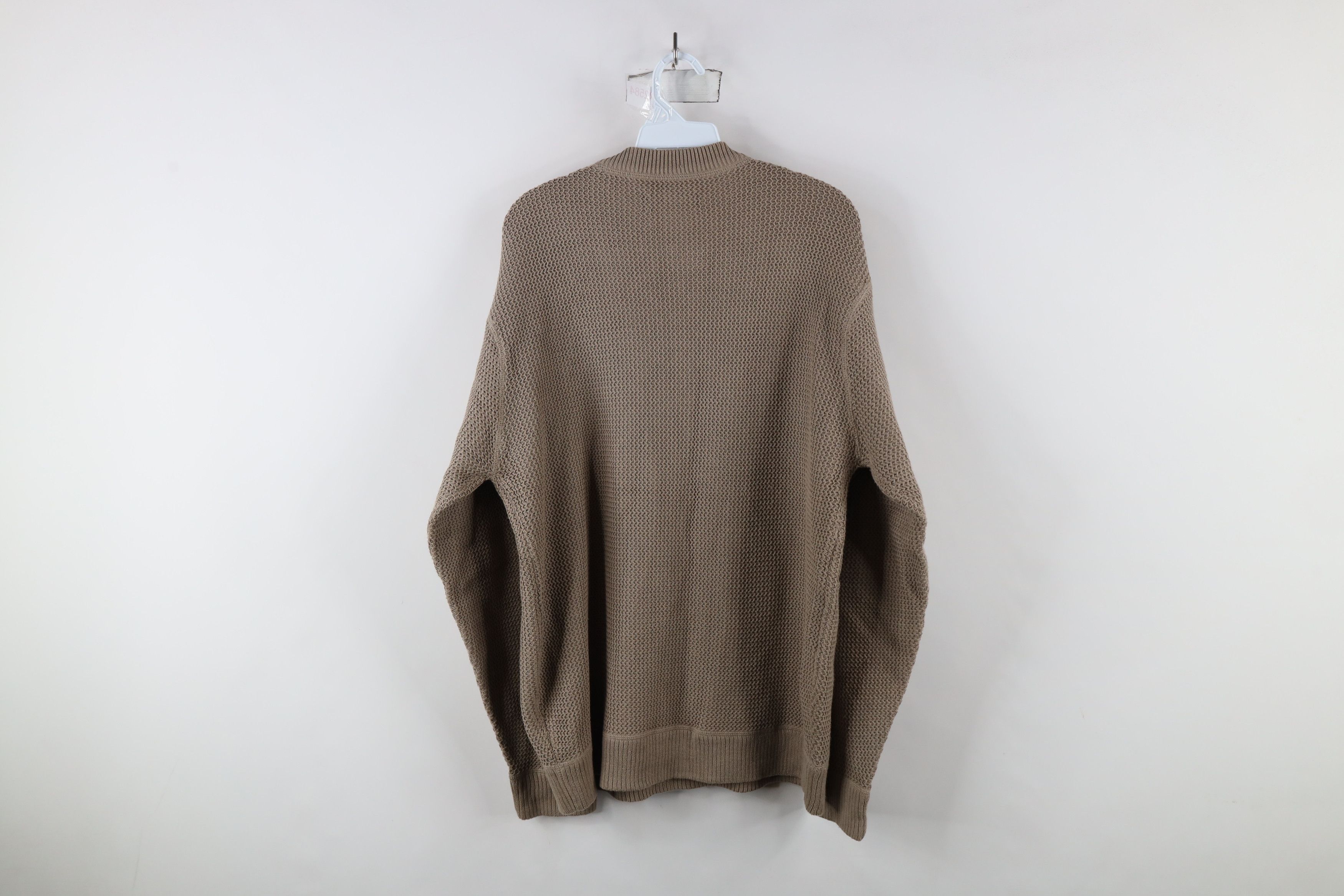 Vintage Vintage 90s Streetwear Thermal Knit Weave Sweater Beige Size US L / EU 52-54 / 3 - 8 Thumbnail