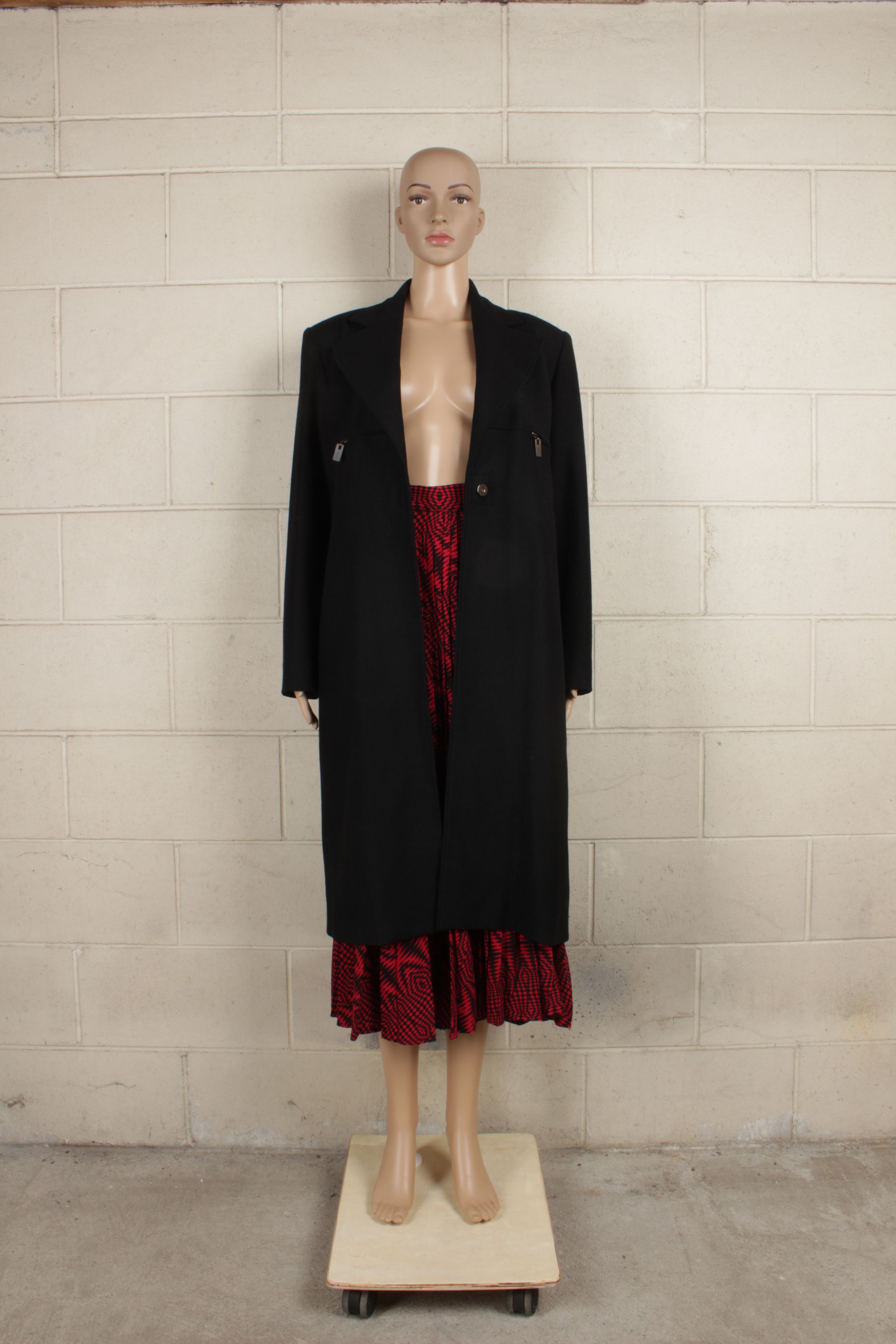 Claude Montana 1998 Wool Coat with Zip Back Size M / US 6-8 / IT 42-44 - 2 Thumbnail