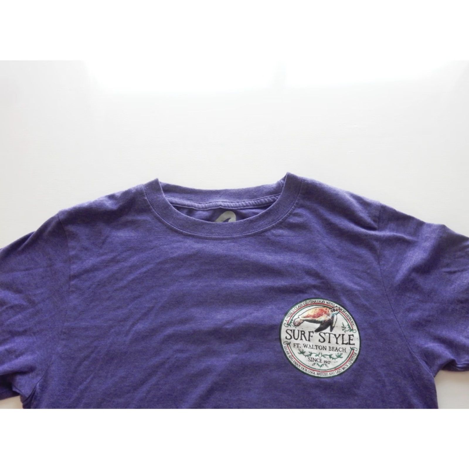 Vintage Surf Style Men's T Shirt Size S Purple Graphic Print Cotton Blend Short Sleeve Shirt Mens S I guess Size US S / EU 44-46 / 1 - 2 Thumbnail