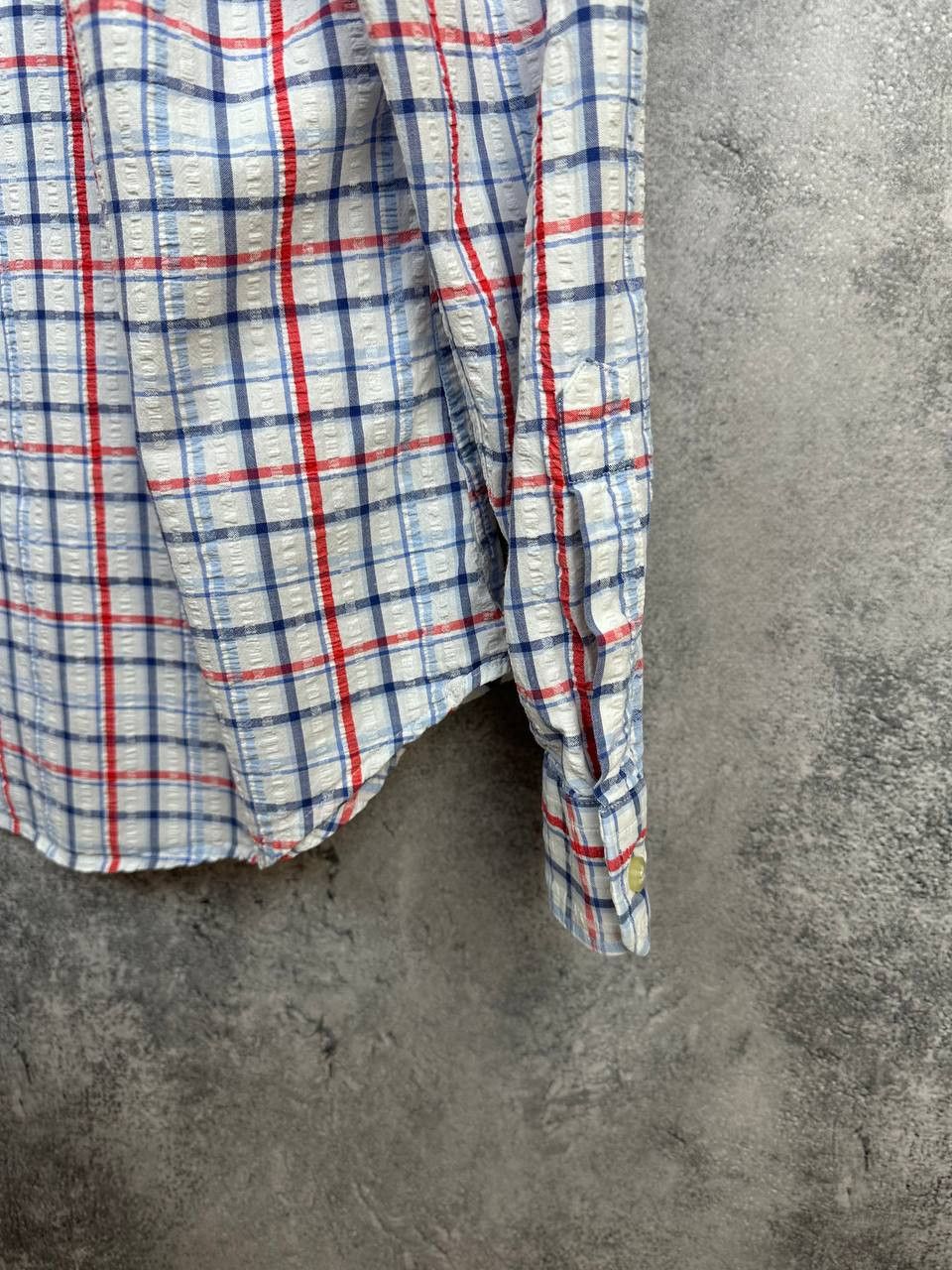 Giorgio Armani Armani Jeans Vintage Check Button Up Shirt Textured Pattern Size US XL / EU 56 / 4 - 9 Thumbnail