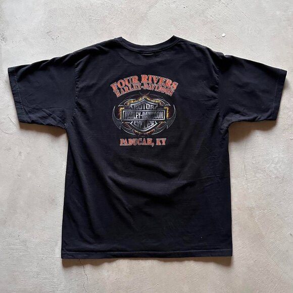 Harley Davidson 2000s harley davidson black graphic tee Size US XXL / EU 58 / 5 - 1 Thumbnail